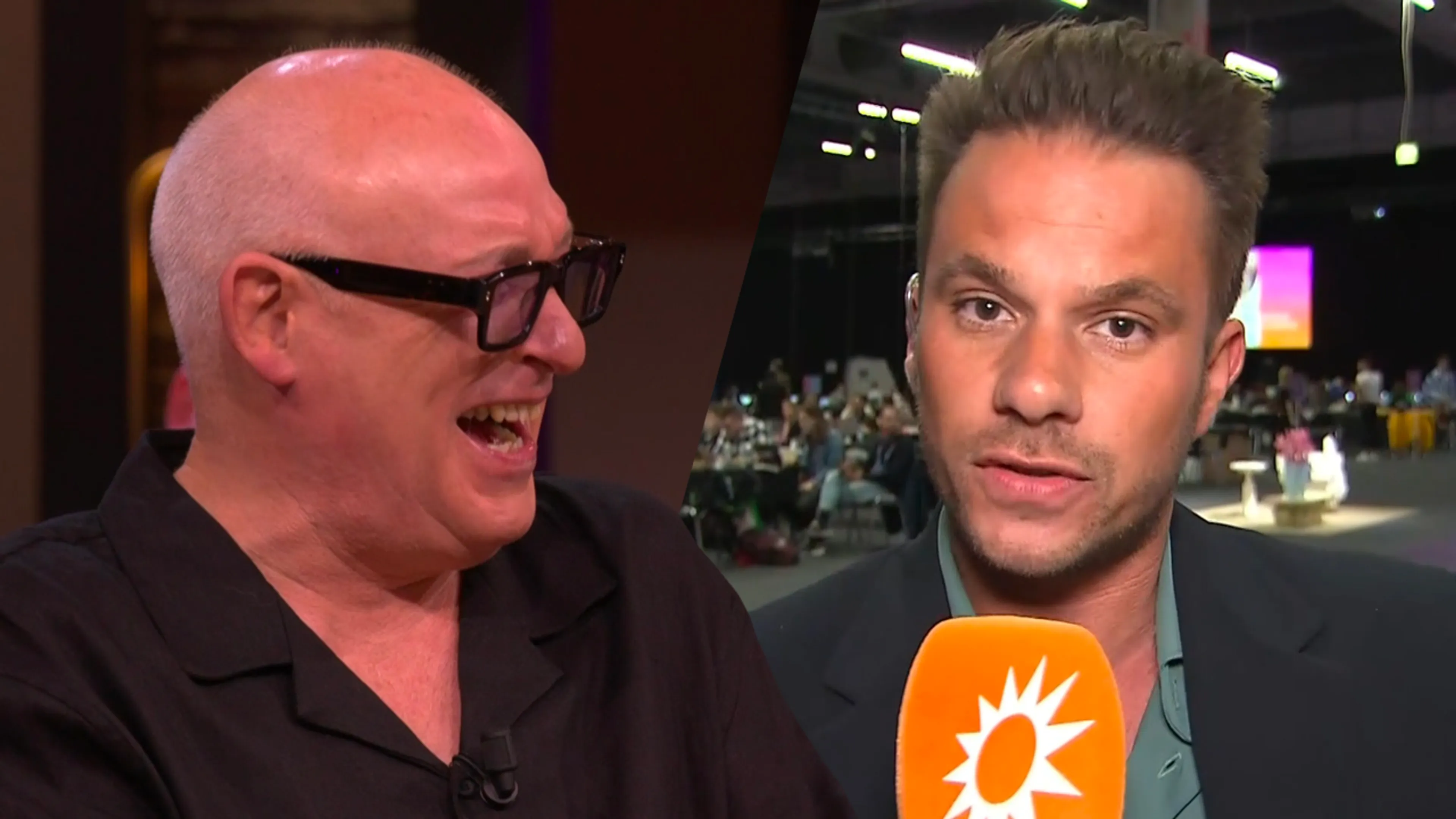 Aran Bade geeft Songfestival-update vanuit Malmö; René kan lach niet bedwingen