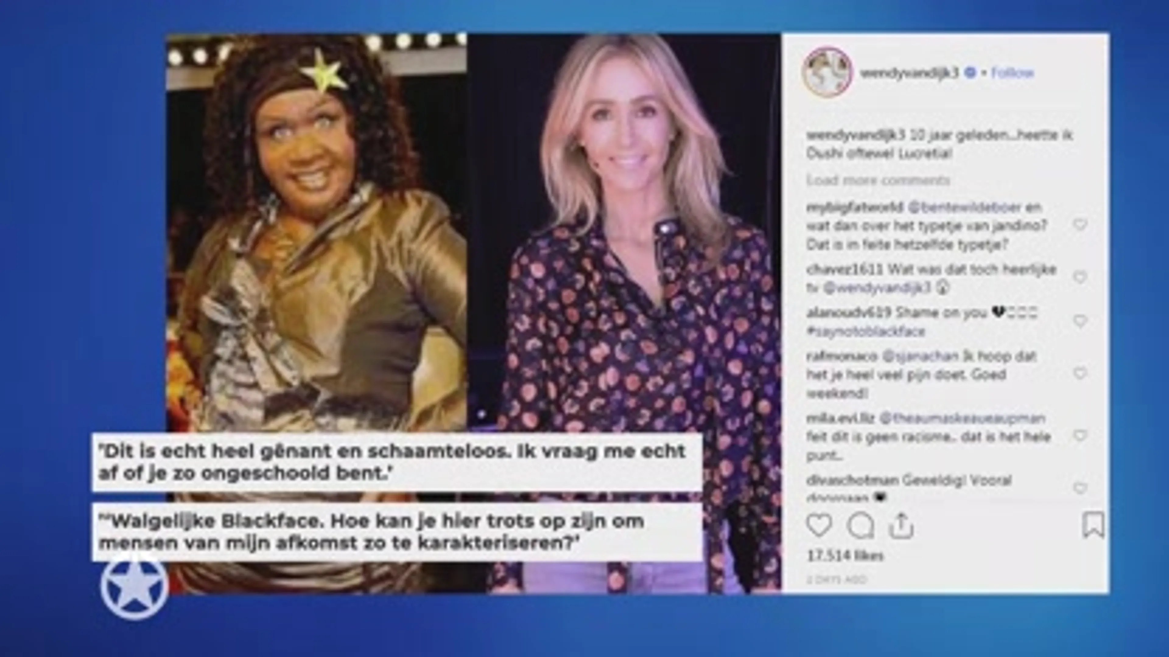 Wendy van Dijk onder vuur