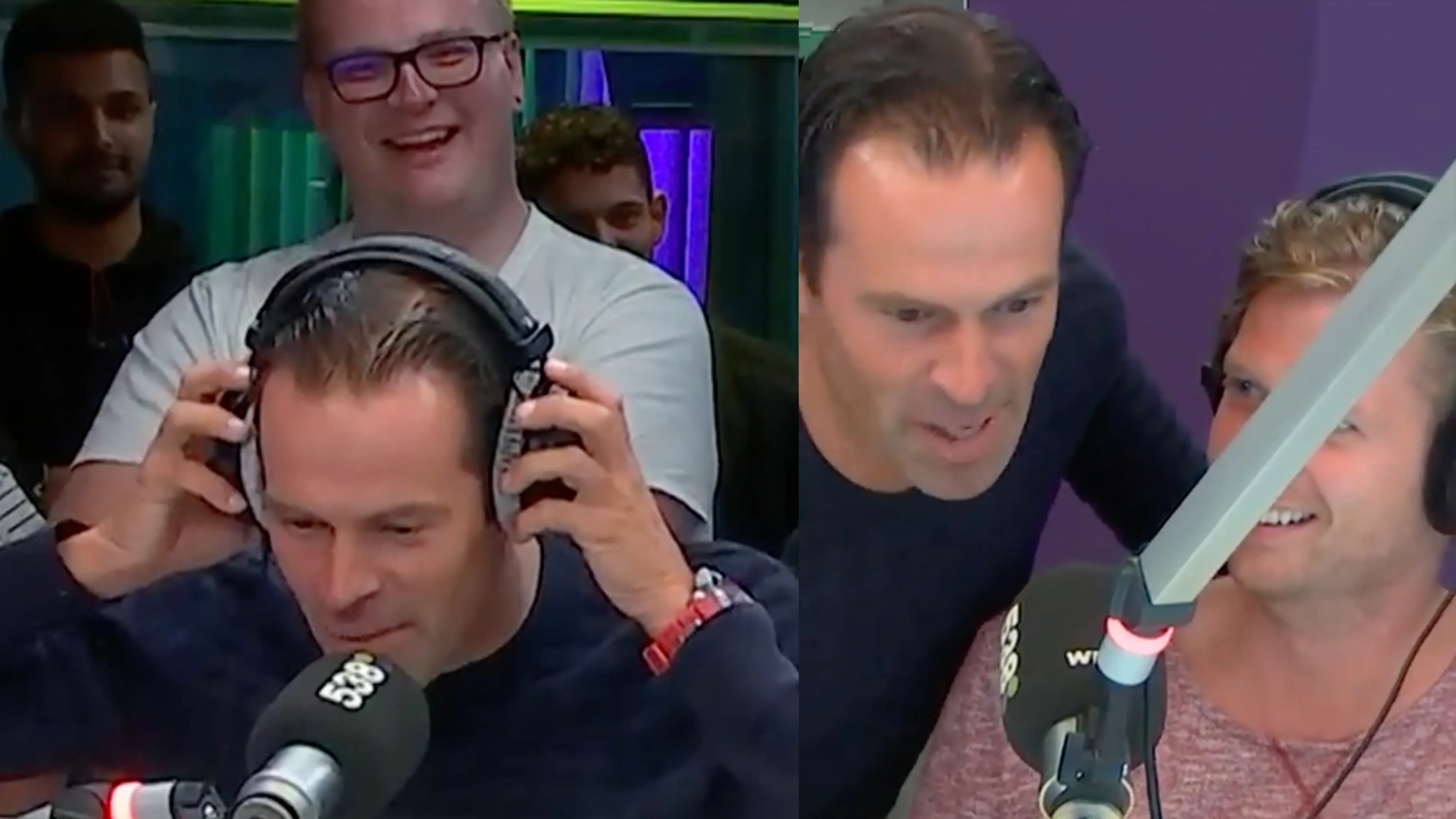 Nijhuis steelt de show bij Radio 538 en doet een Hansie Hansie: 'De groeten!'