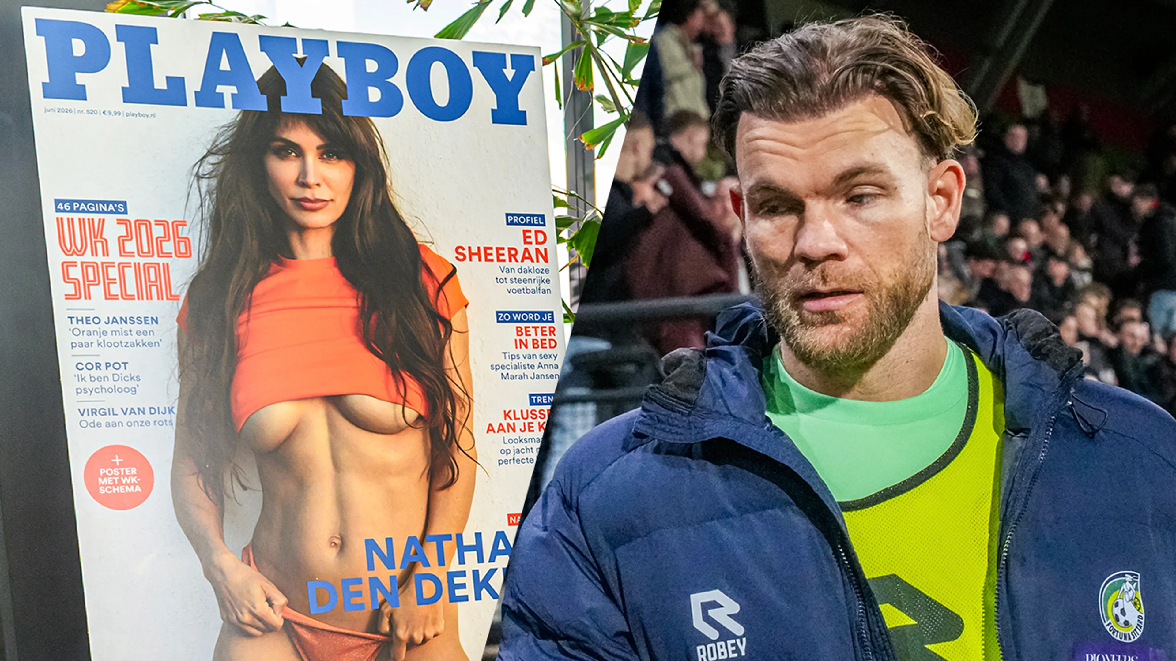 Dit vindt doelman Nick Marsman van de Playboy-shoot van zijn vrouw Nathalie den Dekker