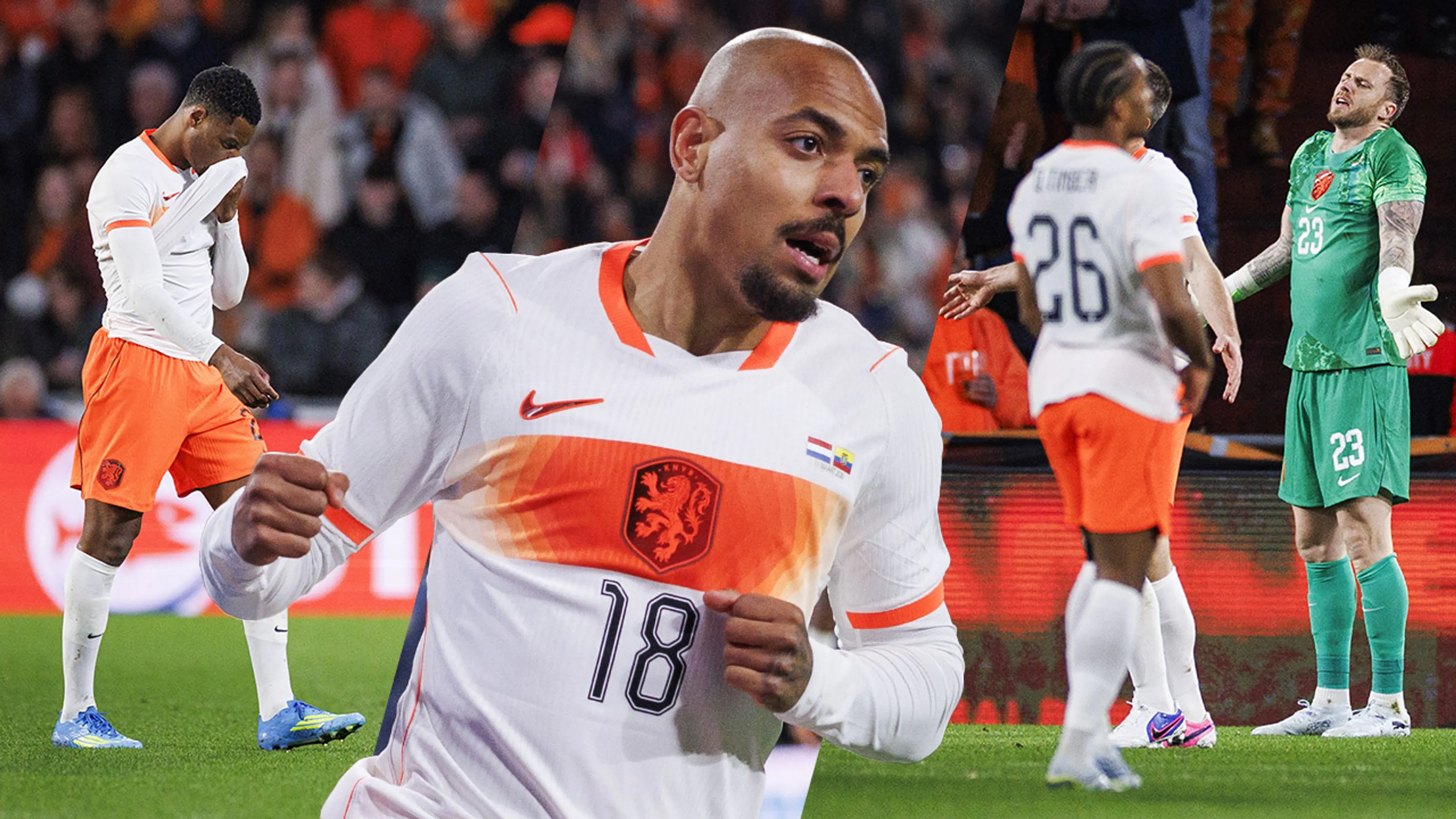 Chaotische opening in oefenwedstrijd Oranje: eigen goal, rode kaart en penalty in eerste halfuur