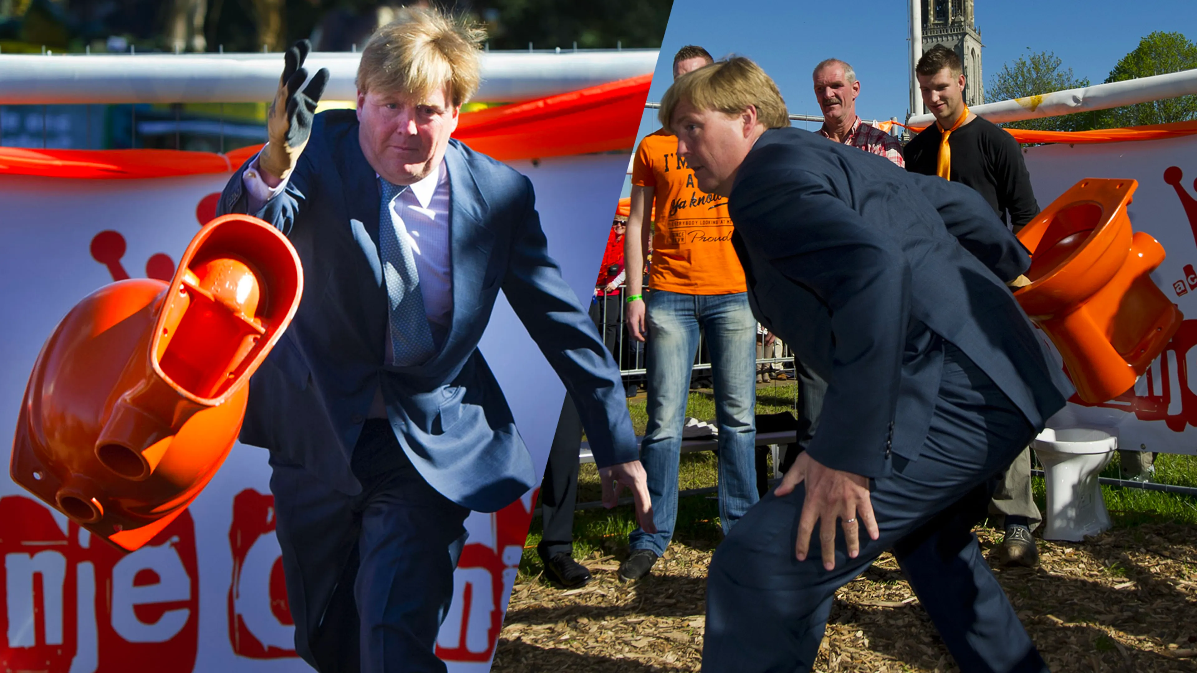Koning Willem-Alexander oogst lof: ‘Wc-pot werpen doet hij altijd vol overgave’
