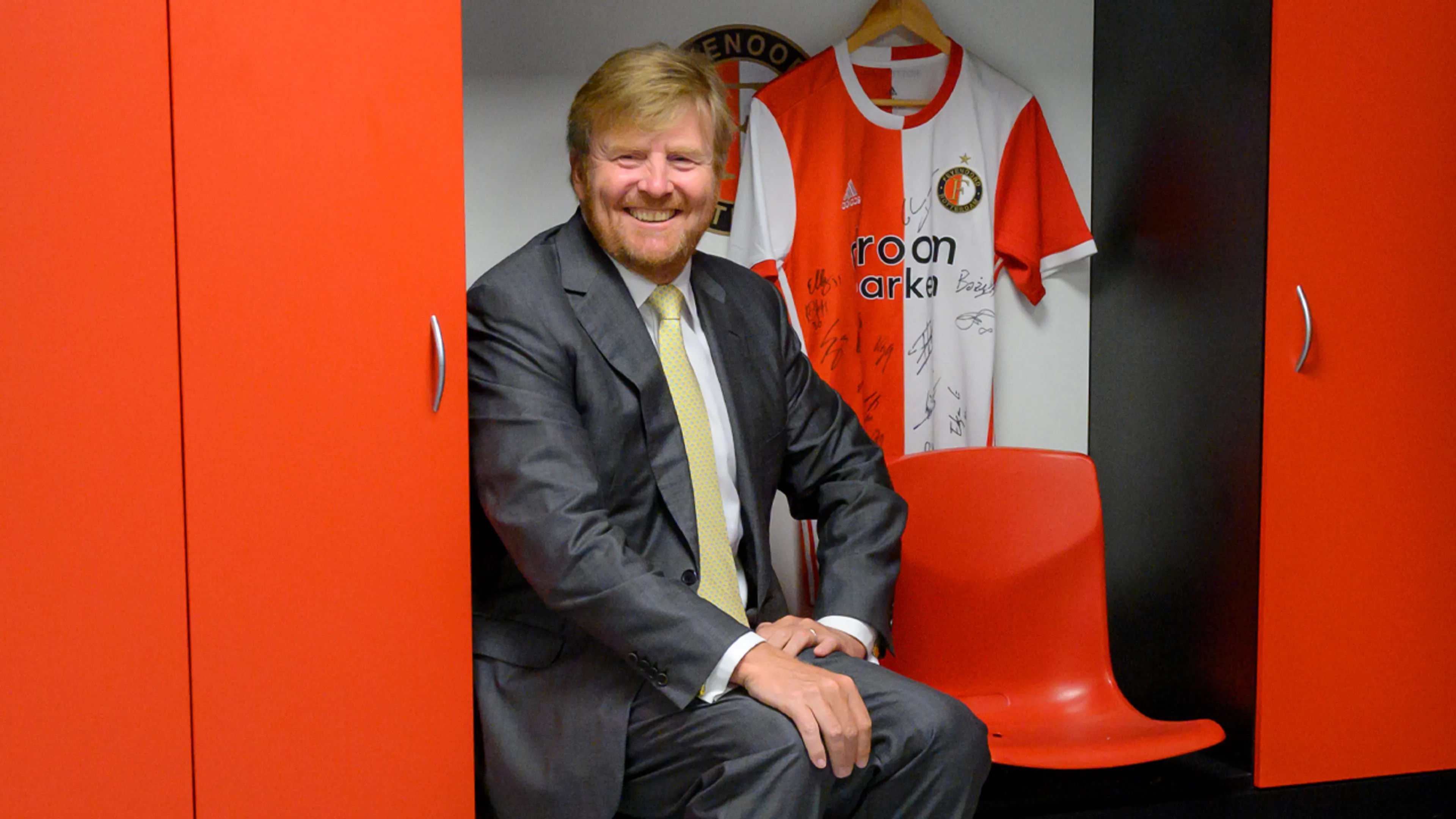 Koning Willem-Alexander bezoekt Feyenoord
