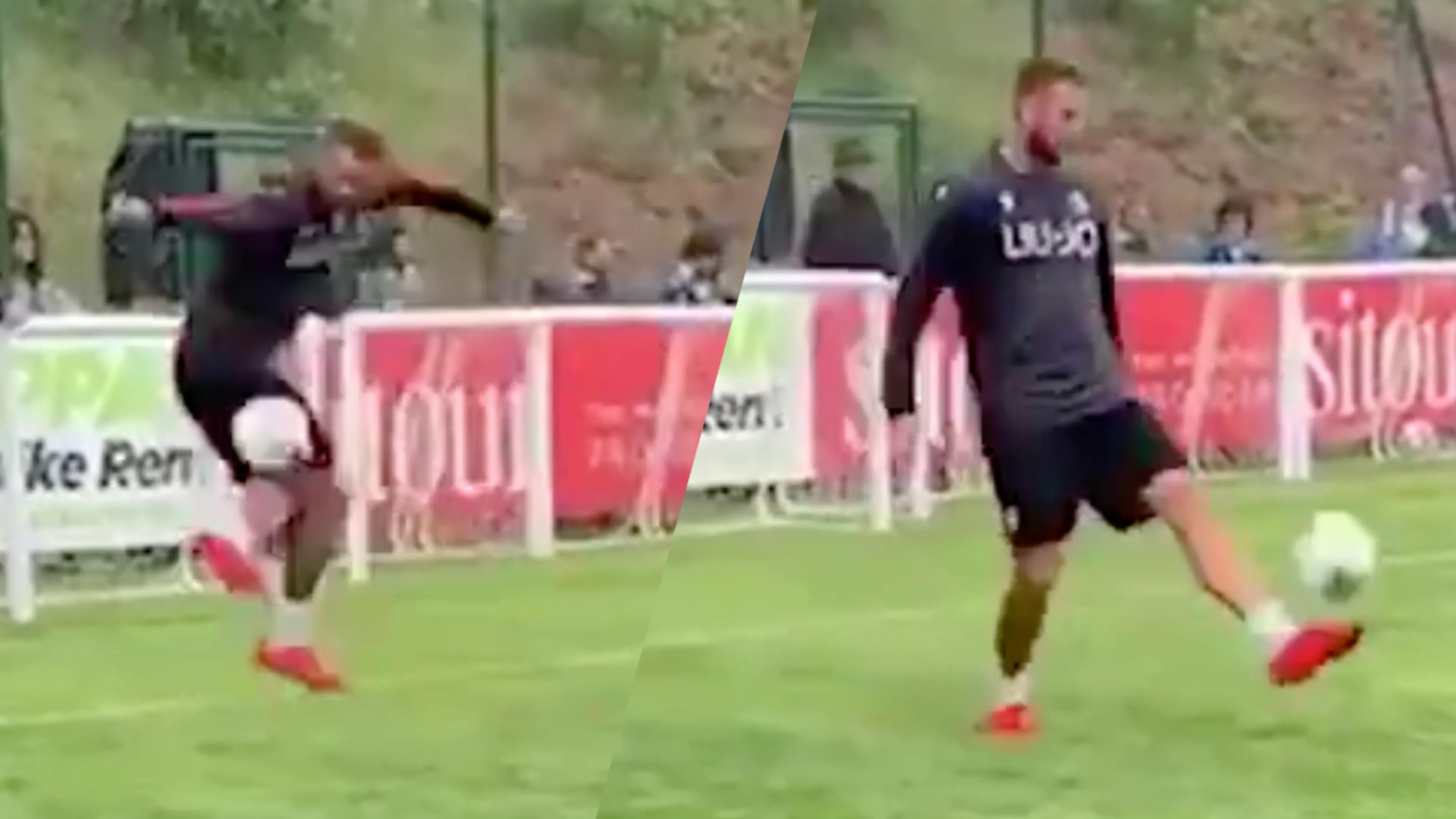 Mitchell Dijks met een heerlijke aanname tijdens training