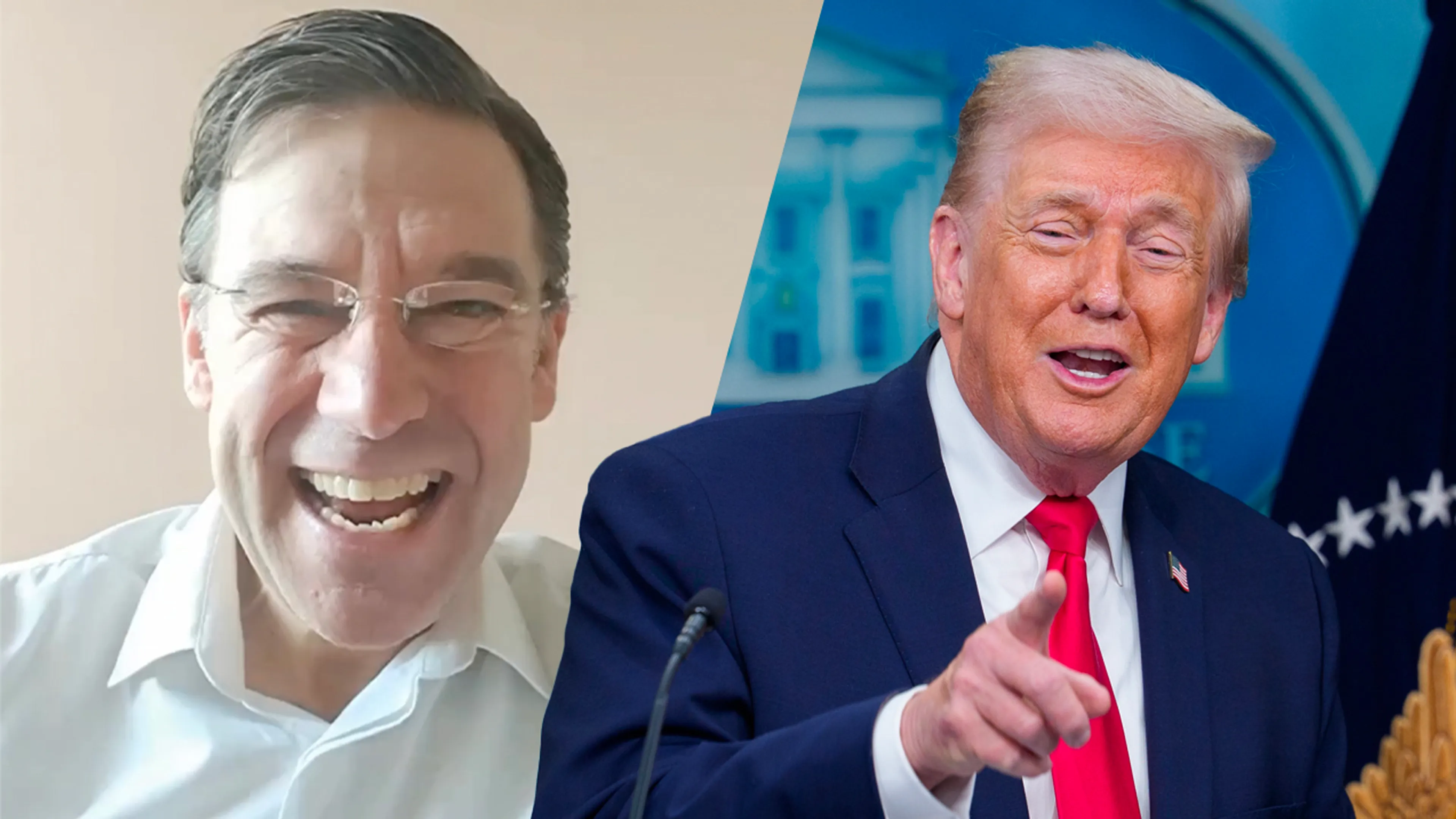 Acteur Remko Vrijdag maakt parodie op Mark Rutte: 'I just got viral, love you Donald!'