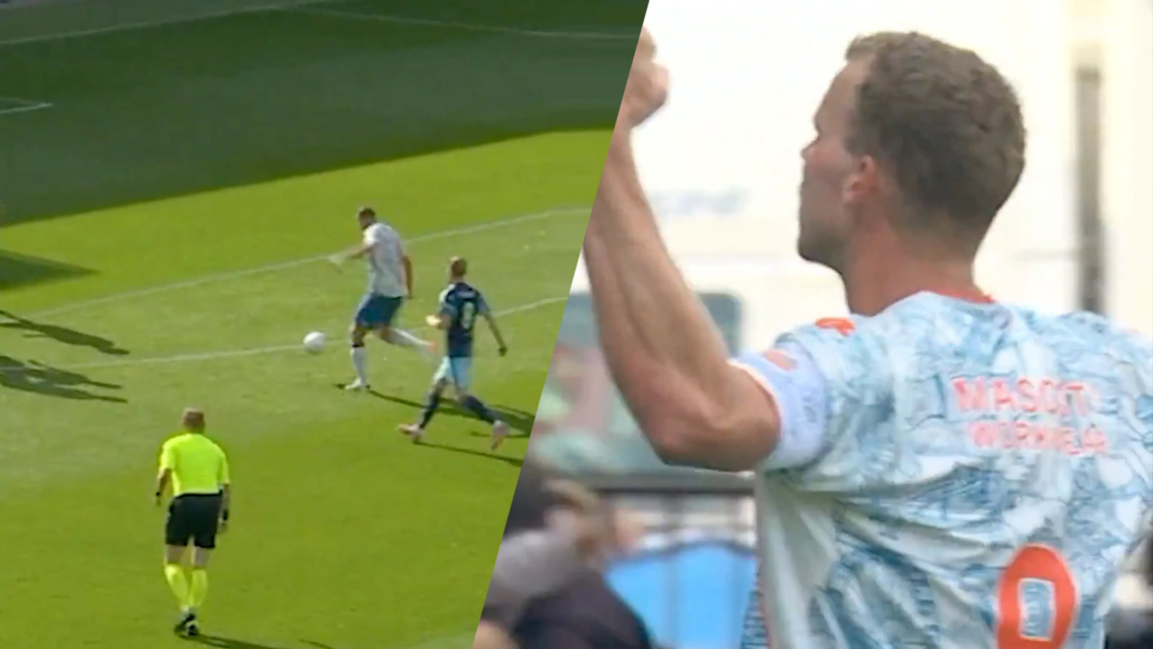 Videogoal: Ajax op achterstand bij FC Volendam na mooi doelpunt van Henk Veerman 