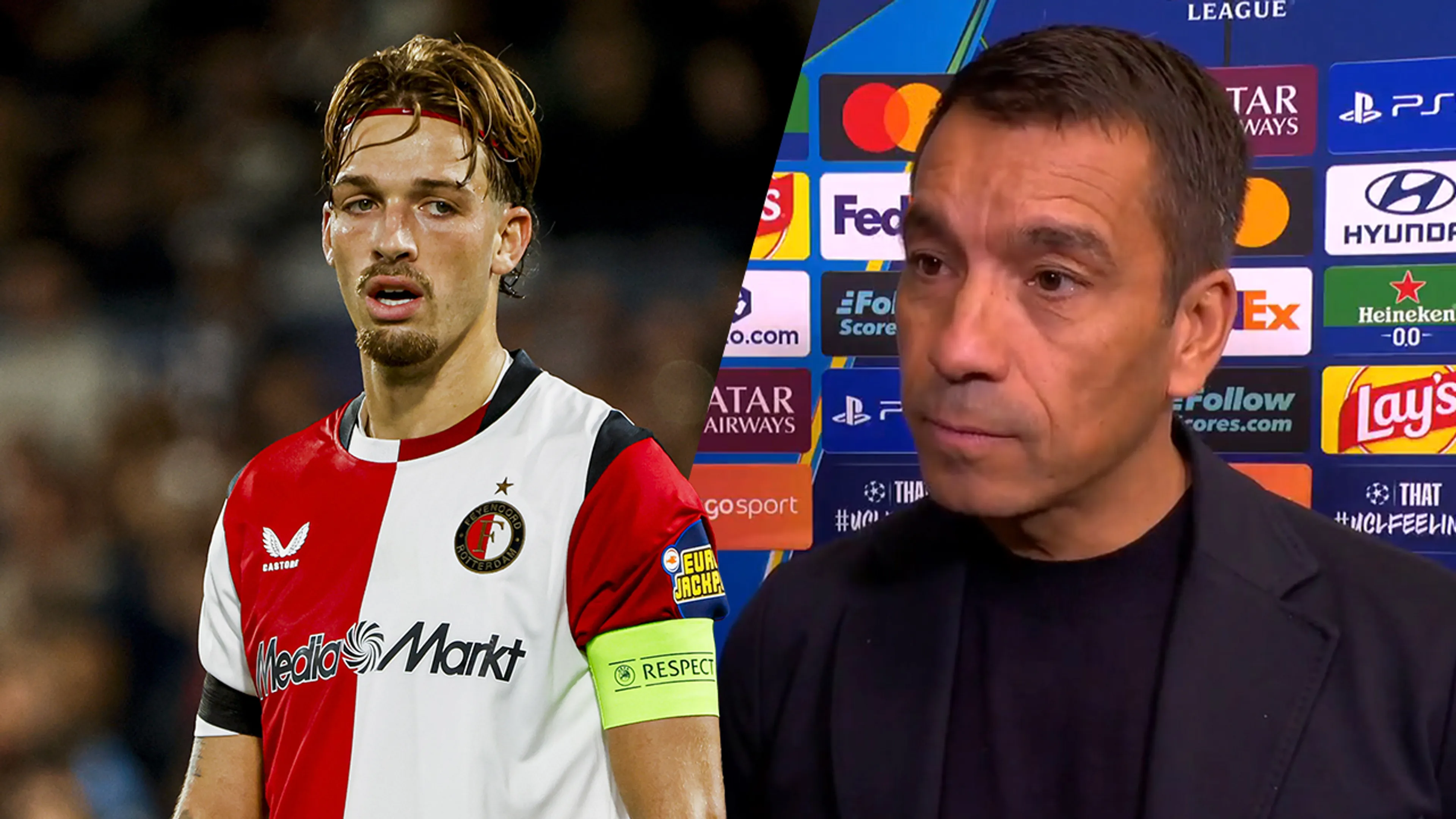 Hierom haalde Van Bronckhorst aanvoerder Valente in de rust van Feyenoord-Como naar de kant
