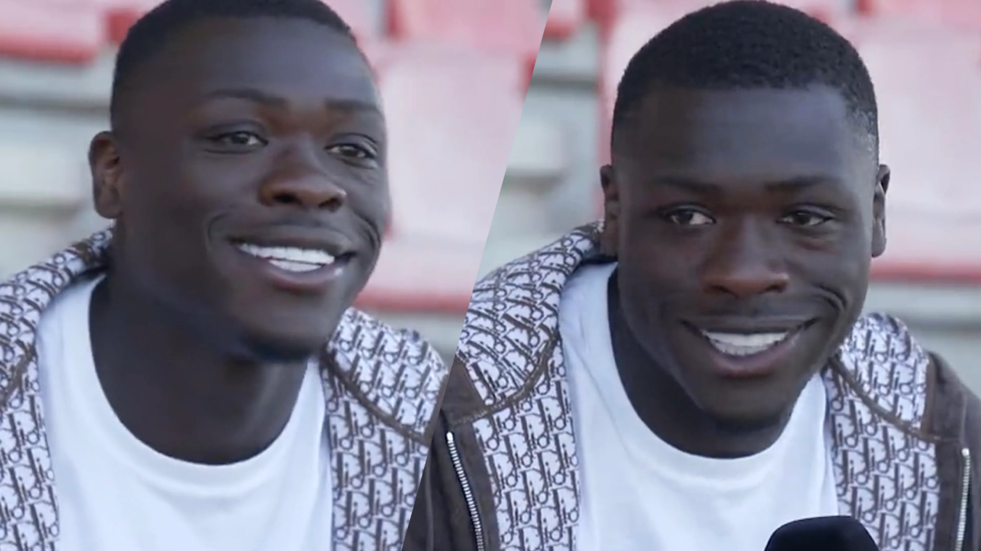Brobbey schiet in de lach na antwoord op vraag: ‘Bij welke club zou je ooit nog willen spelen?’