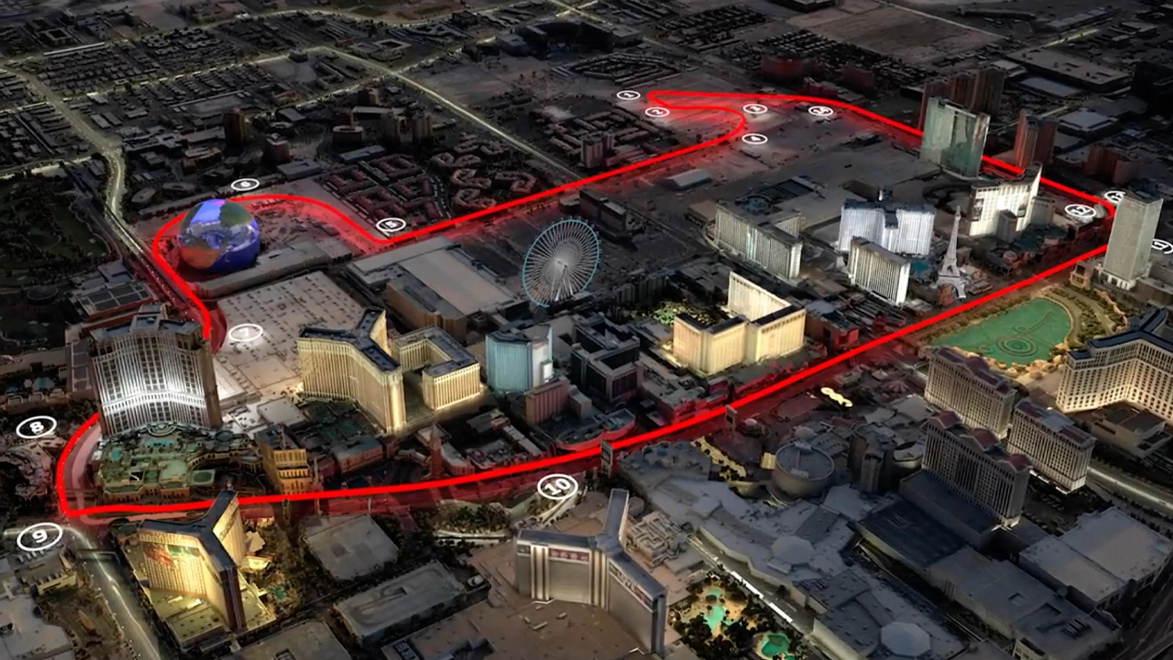 Formule 1 komt in 2023 naar Las Vegas en maakt circuit bekend