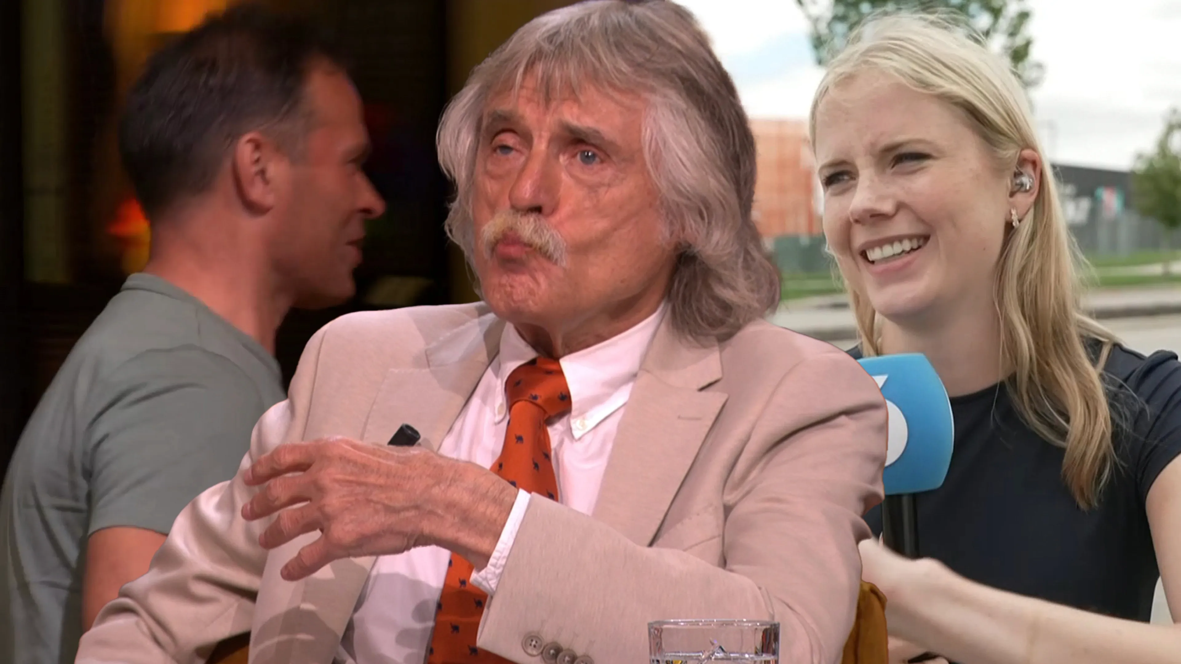 Johan Derksen geeft praktische beftip; Bas Nijhuis loopt weg; Noa Vahle ongemakkelijk!