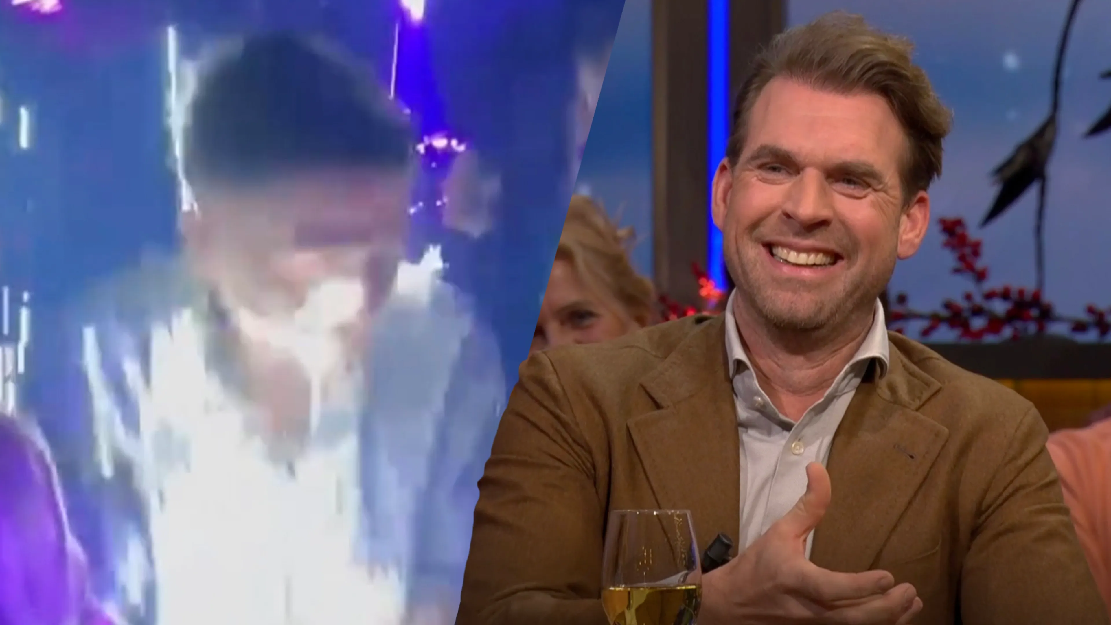 Rutger Castricum ziet André Hazes tijdens show geraakt worden door vuurwerk: 'Was dat z'n moeder?'