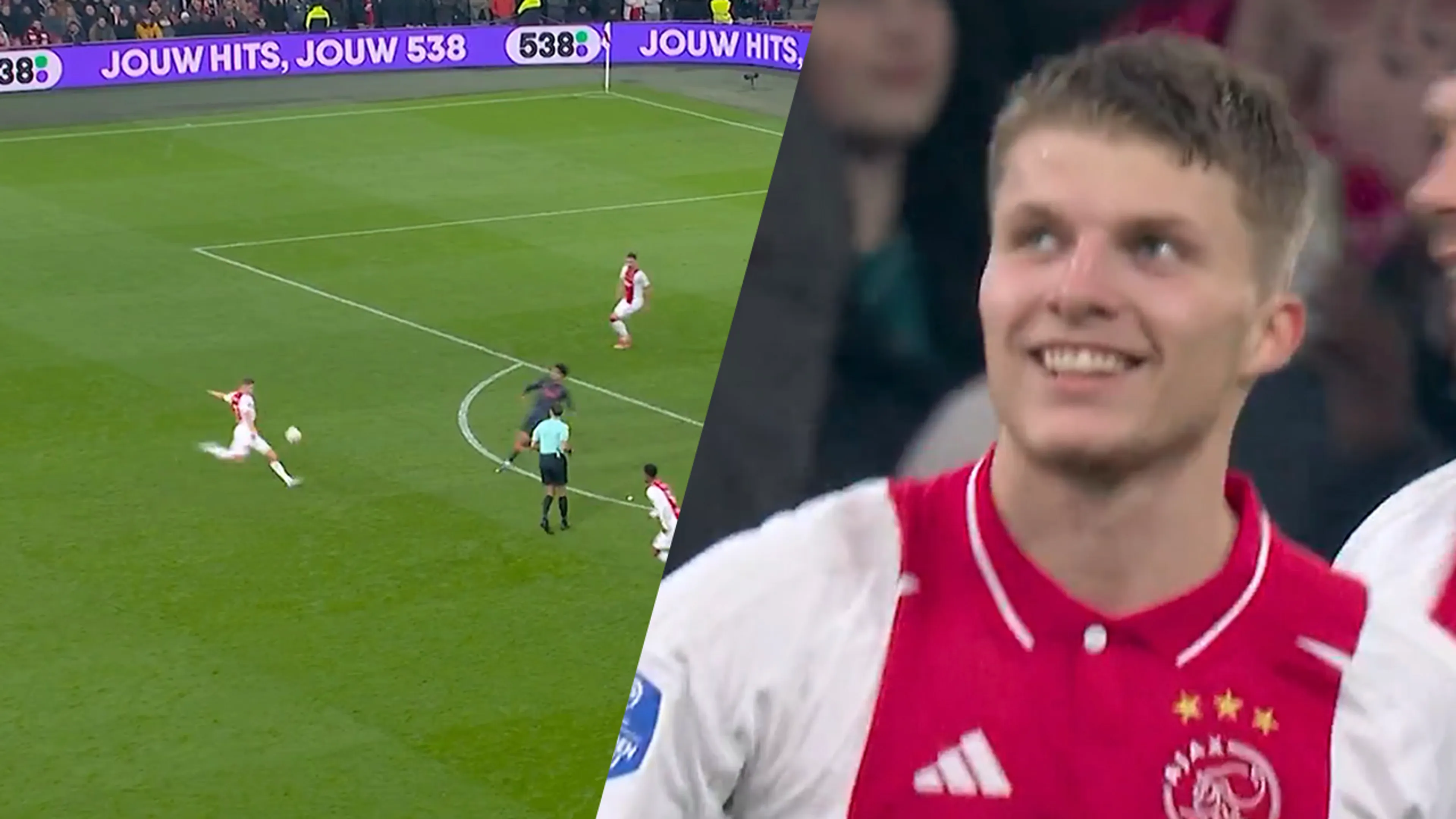 Videogoal: Anton Gaaei zet Ajax met héérlijke uithaal op gelijke hoogte met FC Utrecht