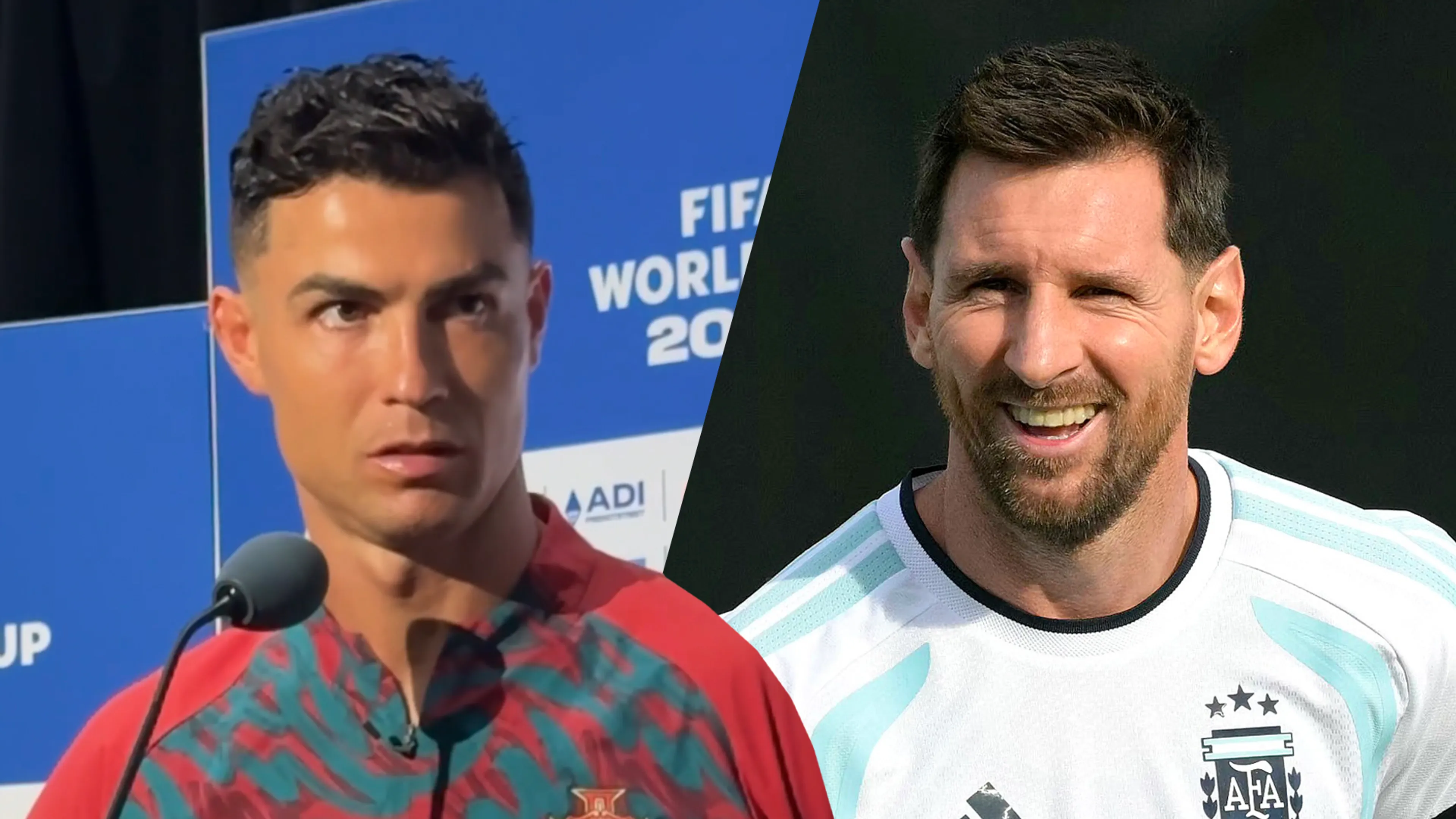 Cristiano Ronaldo kapt vraag over Lionel Messi af: ‘Volgende vraag’