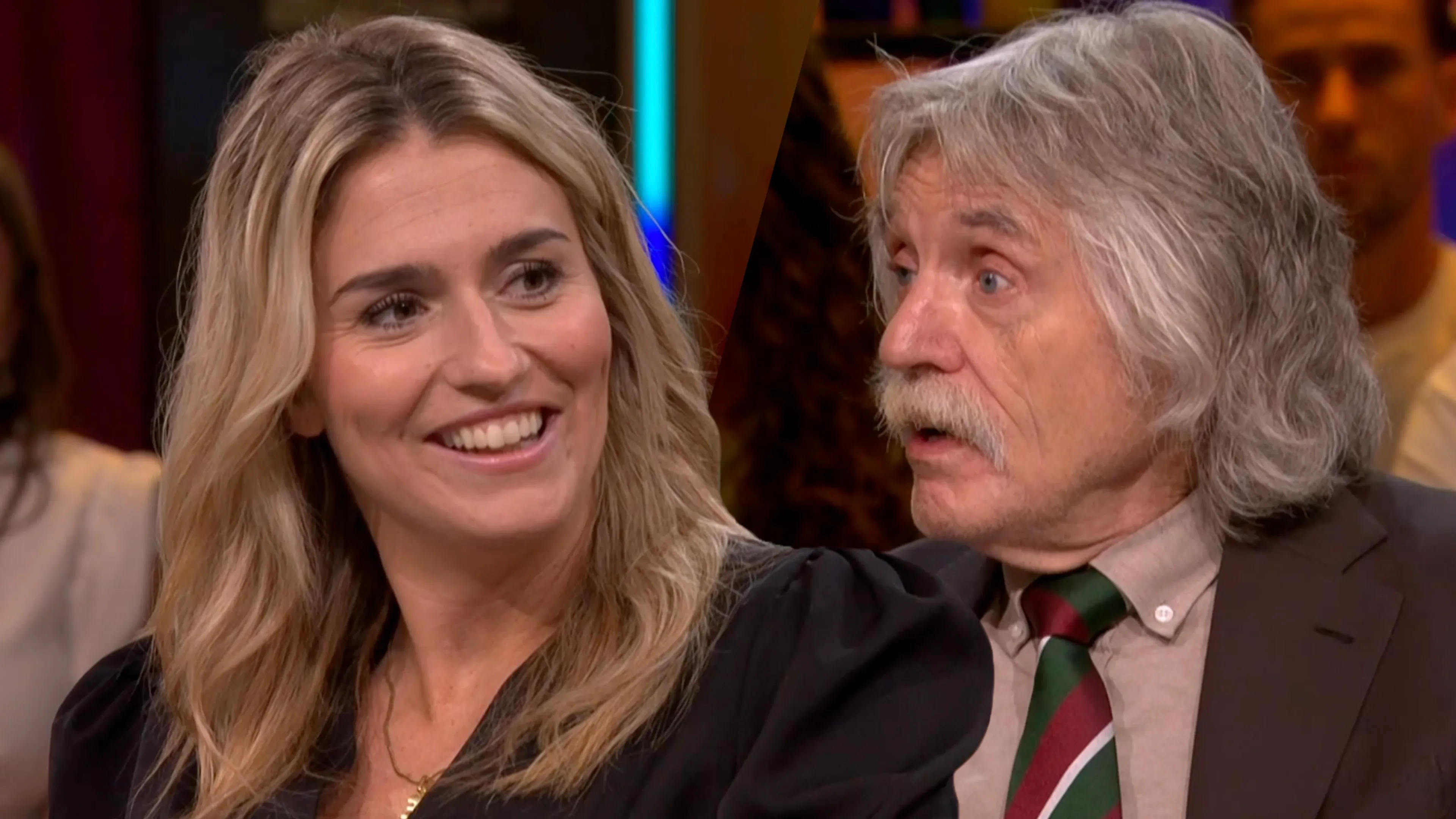 Johan Derksen tegen Estavana Polman: 'Net als Hélène Hendriks spat jij van het scherm af!'