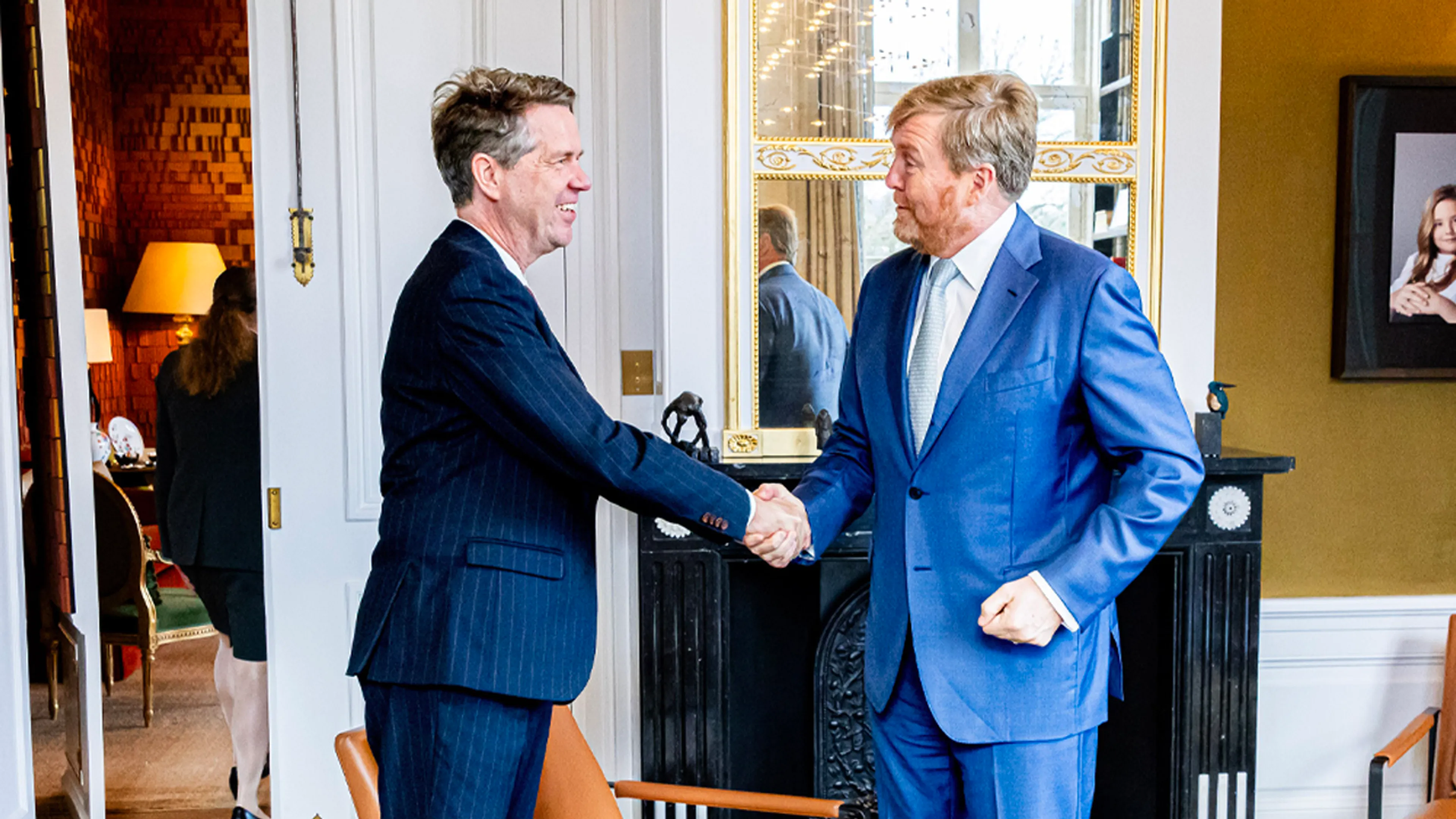 Koning maakt kennis met nieuwe Tweede Kamervoorzitter Martin Bosma