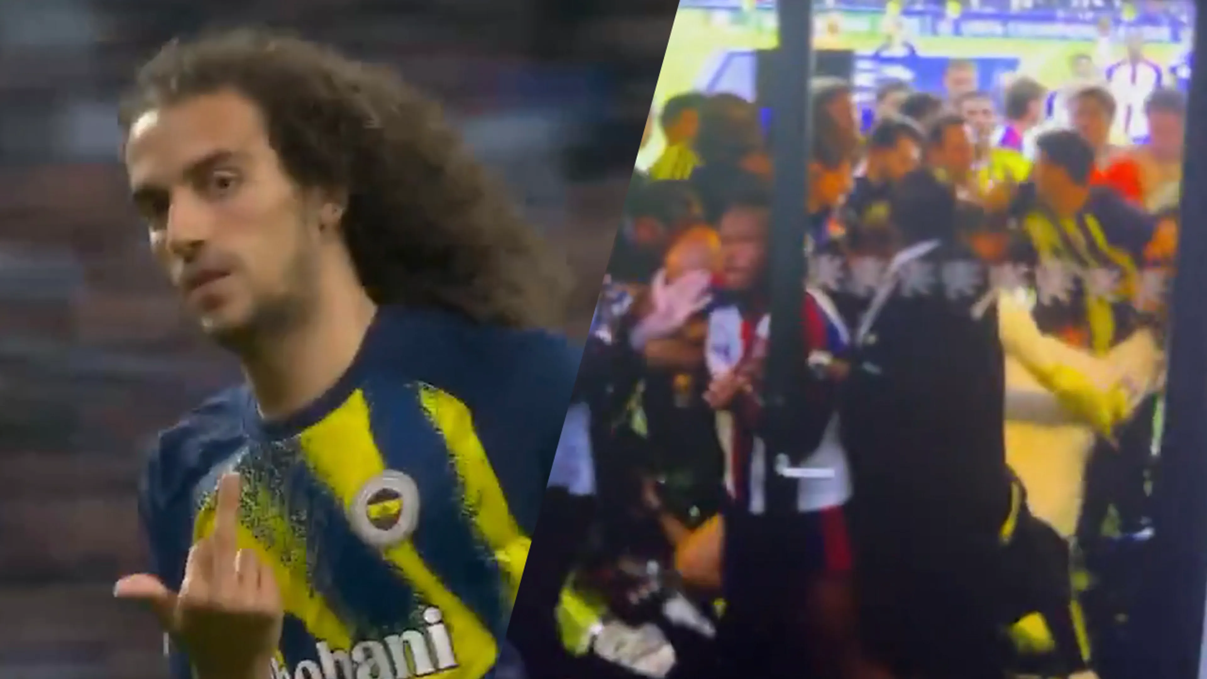 Bizarre beelden: provocerende Guendouzi aangevallen bij spelerstunnel na Lyon - Fenerbahçe