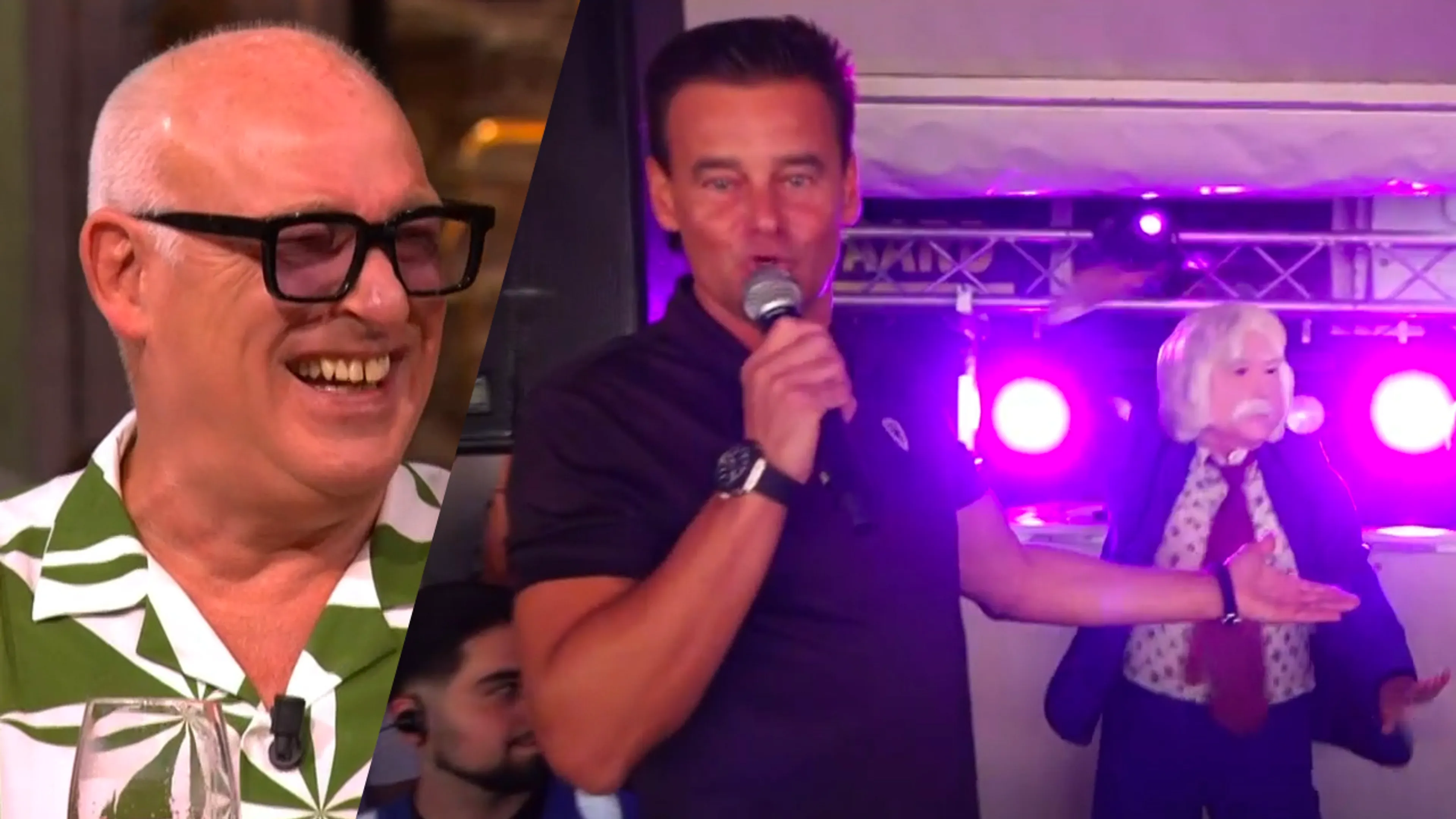 René moet lachen om beelden van optreden Wilfred: 'Wat is dit nou toch?'