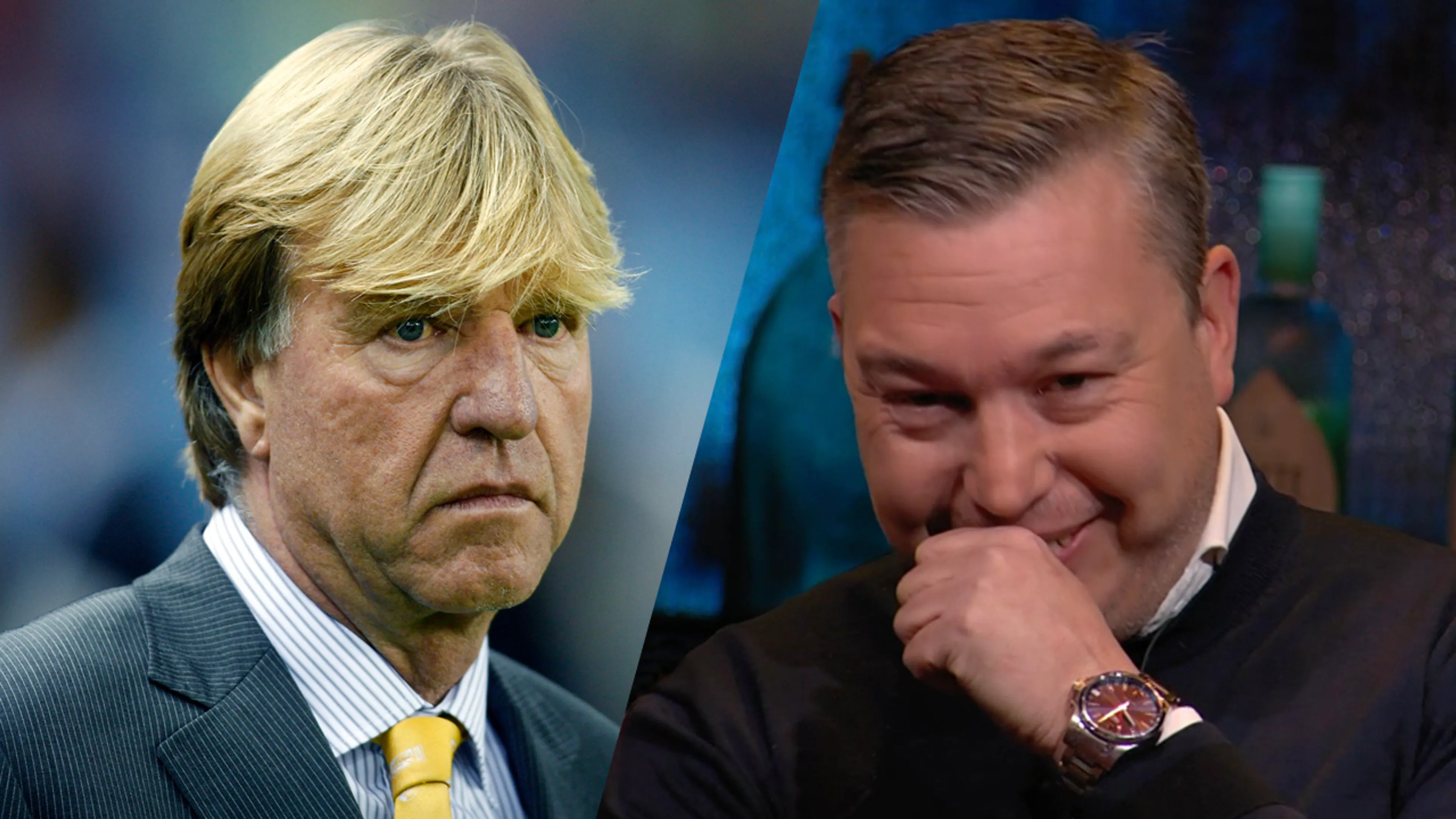 Krabbendam en Van Egmond laten hun beste imitatie horen van De Mos, Ten Hag en Driessen