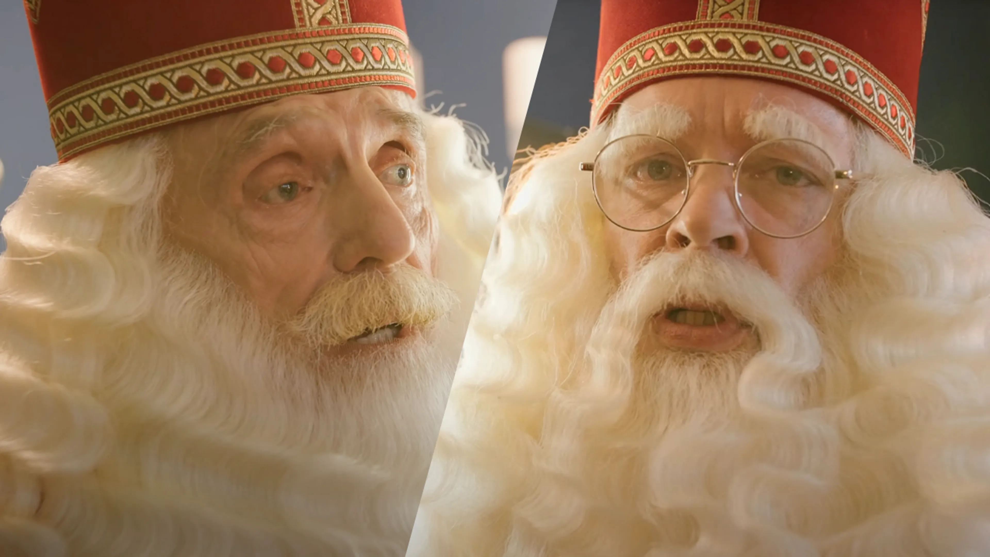 Video: Johan Derksen schittert als Hulpsinterklaas in 'Boek de Sint'-promo met Directeurtje