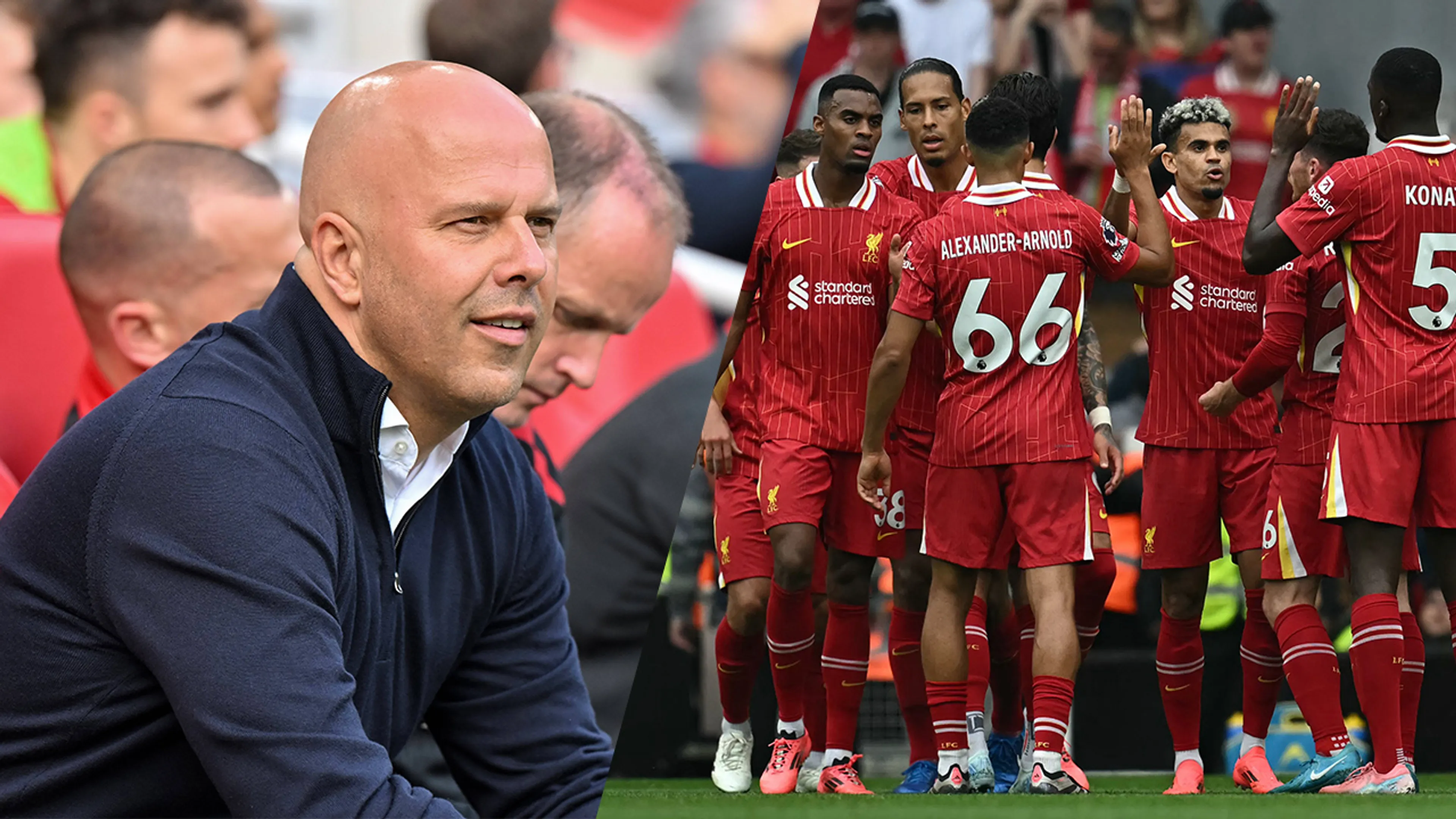 Arne Slot en Liverpool na één helft al klaar met Bournemouth