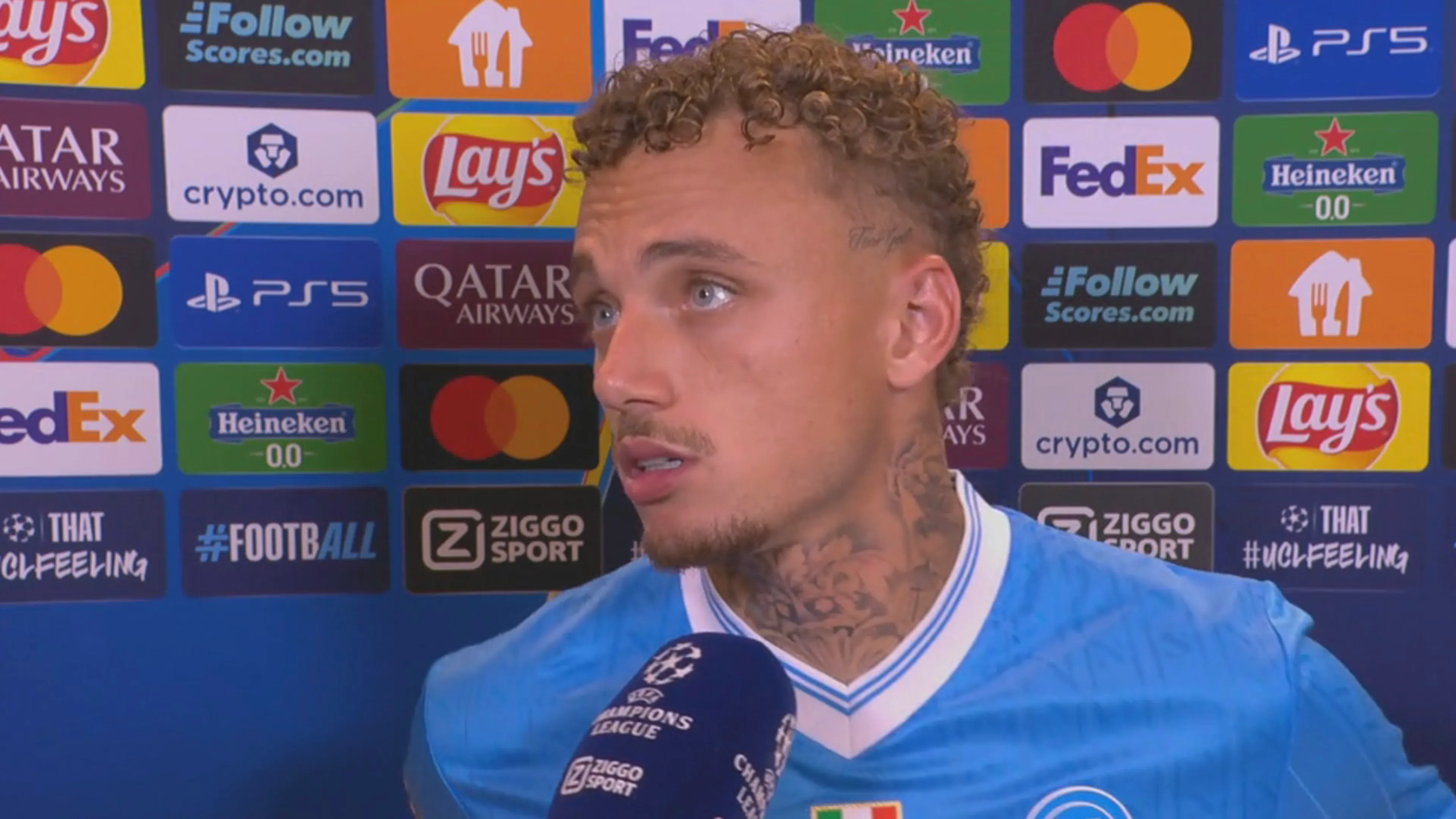 Gefrustreerde Noa Lang na PSV - Napoli: ‘Ik kan beter niks zeggen’