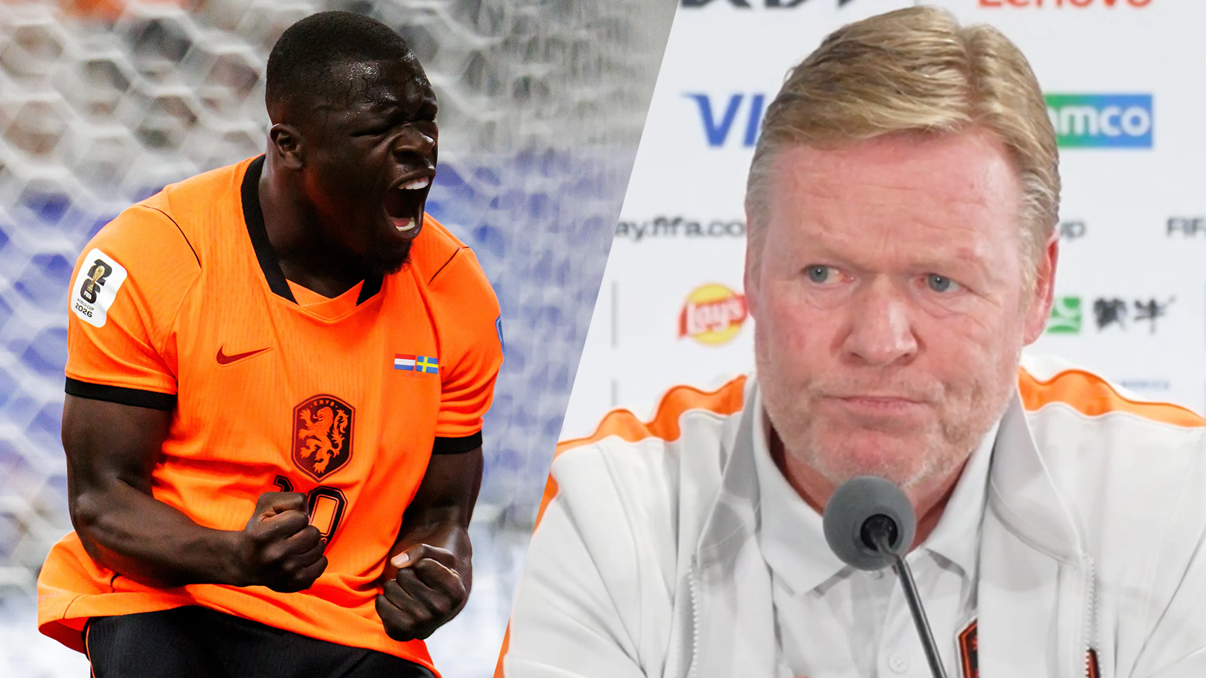 Ronald Koeman laat zich uit over mogelijke basisplaats voor Brian Brobbey