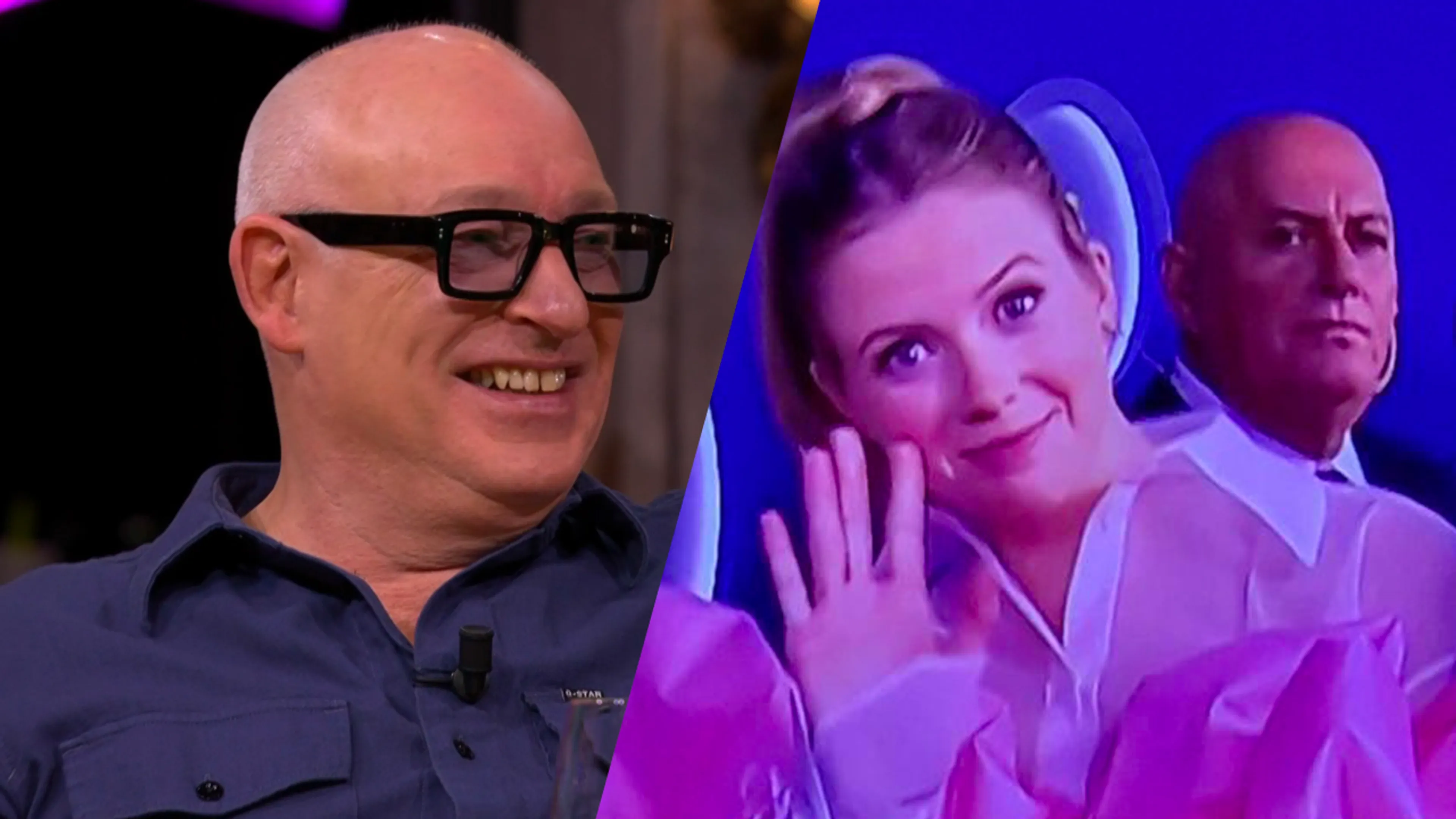René moet lachen om 'bodyguard' Jack van Gelder bij Televizier-gala