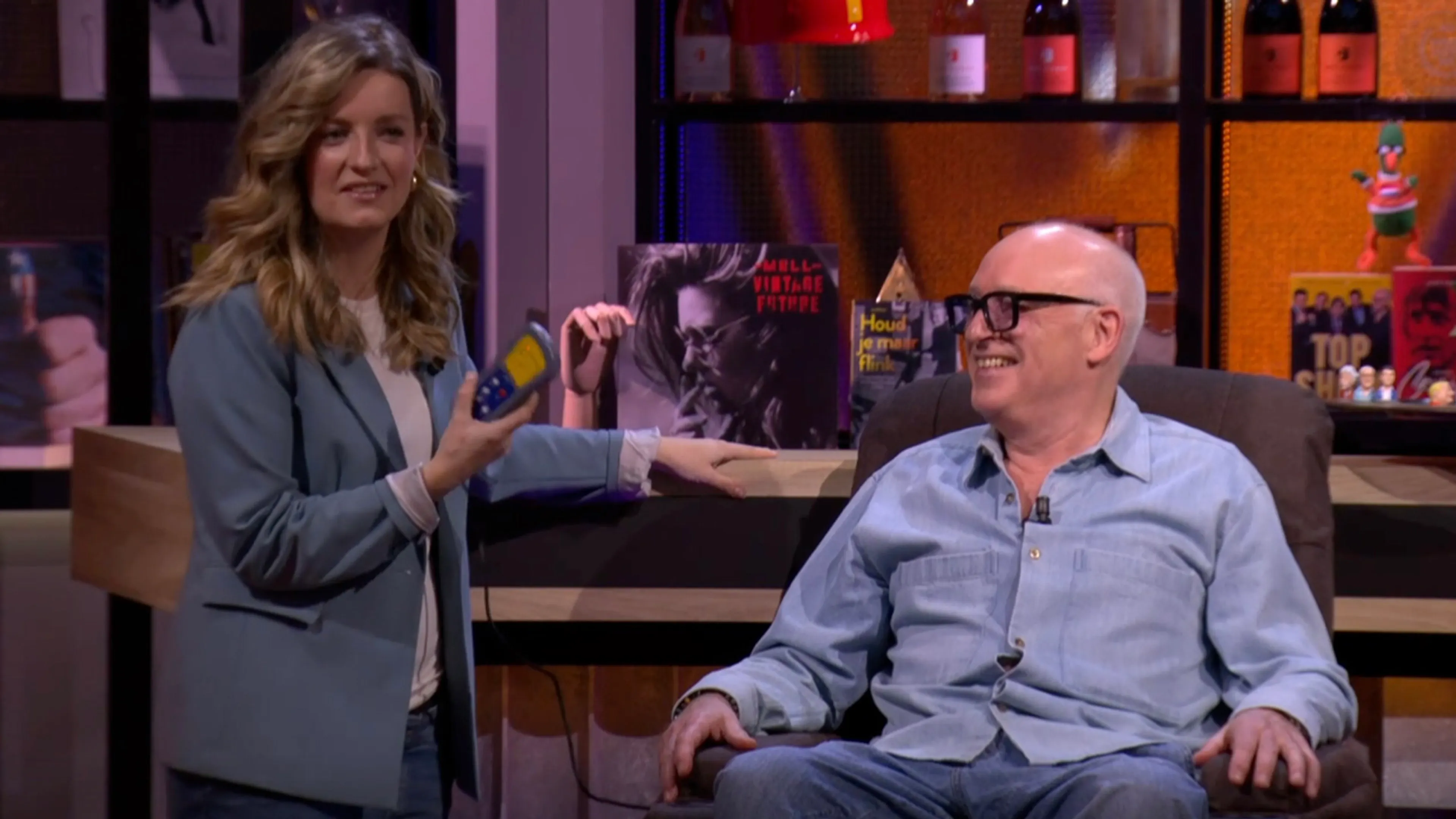 'De stoel trilt heel erg bij je billen, een beetje wat Albert Verlinde iedere avond heeft!'