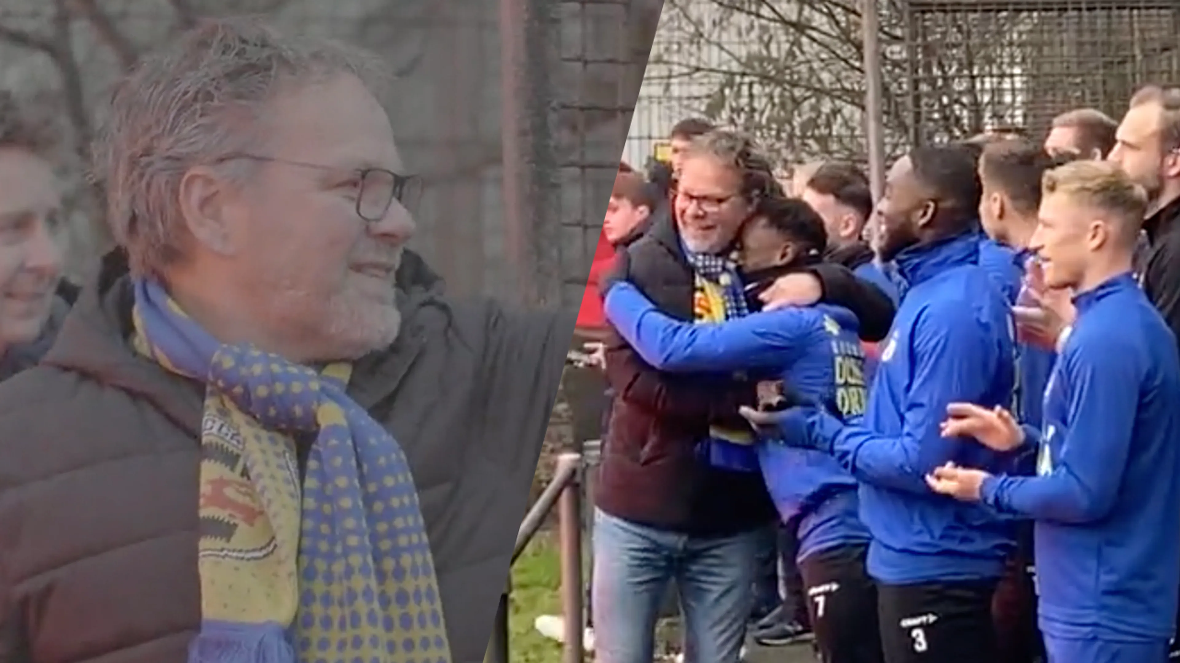 Prachtig! Zieke Henk de Jong spreekt selectie toe in aanloop naar Friese derby