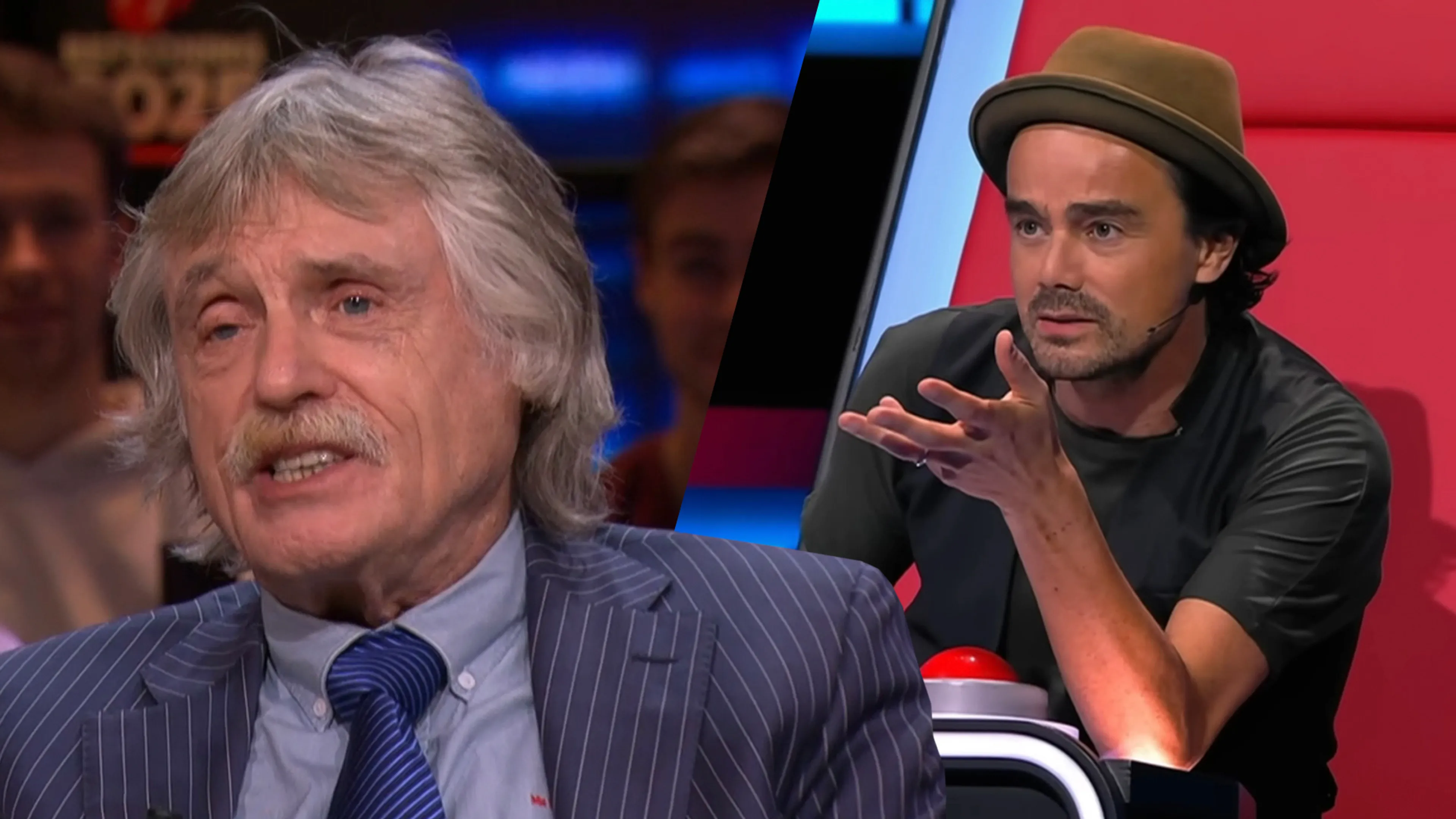 Johan Derksen wordt gek van jury The Voice: 'Die Hagenaar denkt dat hij Mick Jagger is!'