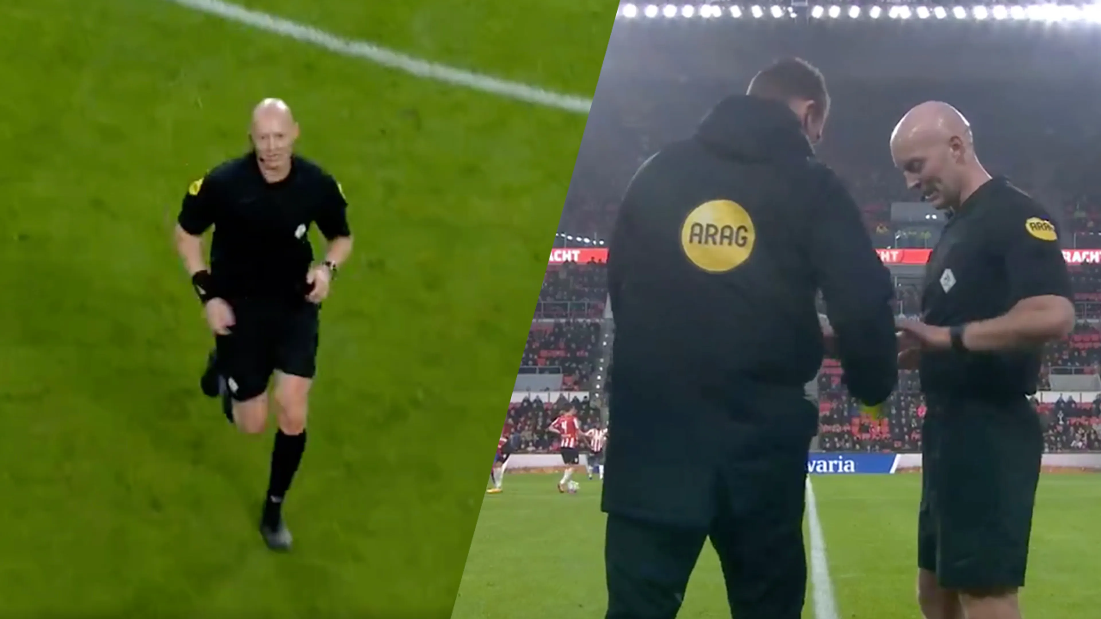 Scheidsrechter Siemen Mulder is kaarten vergeten tijdens PSV-FC Twente