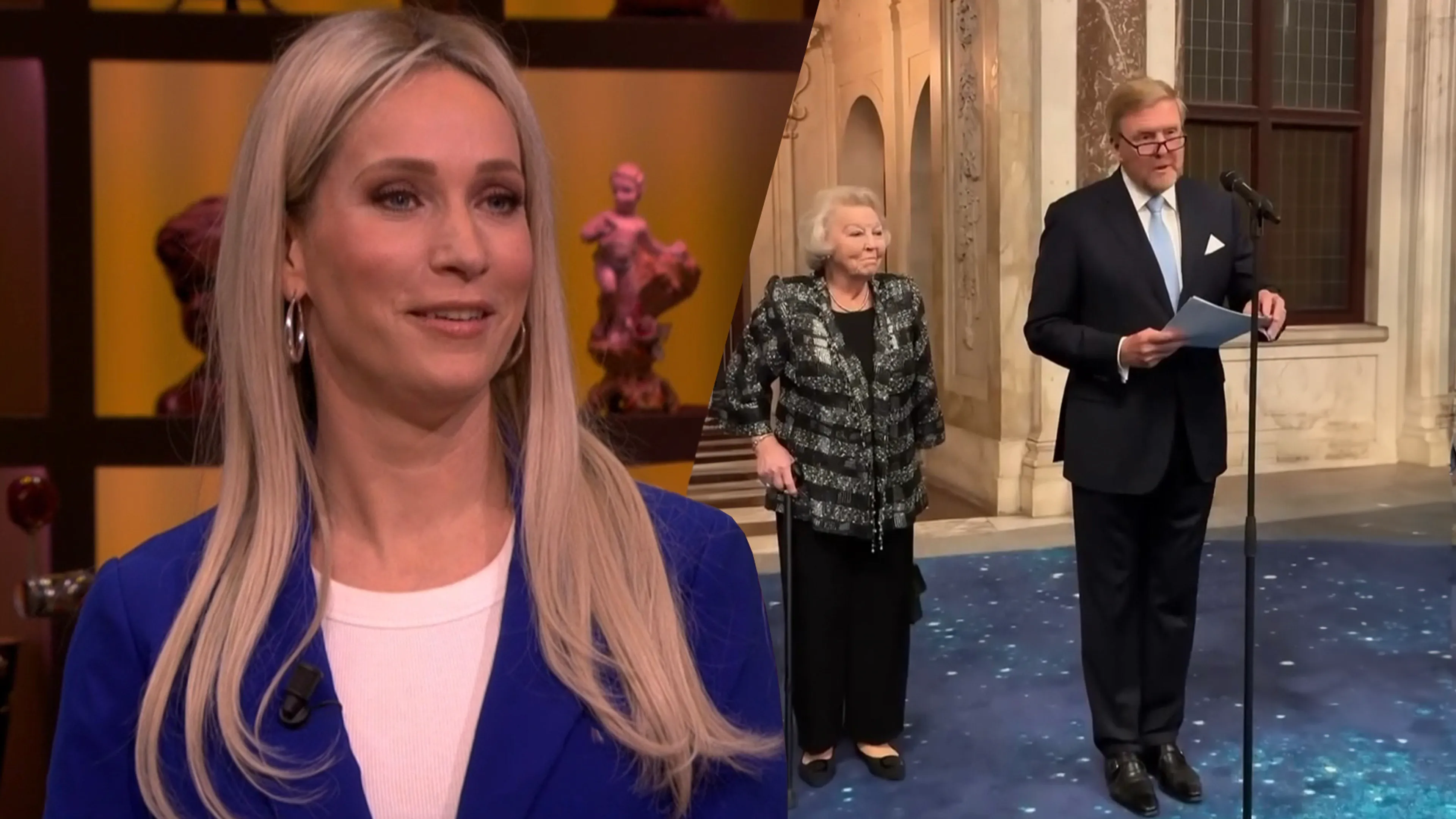 Hélène Hendriks ziet prinses Beatrix bij speech koning Willem-Alexander: 'Ze staat erbij als trotse moeder'