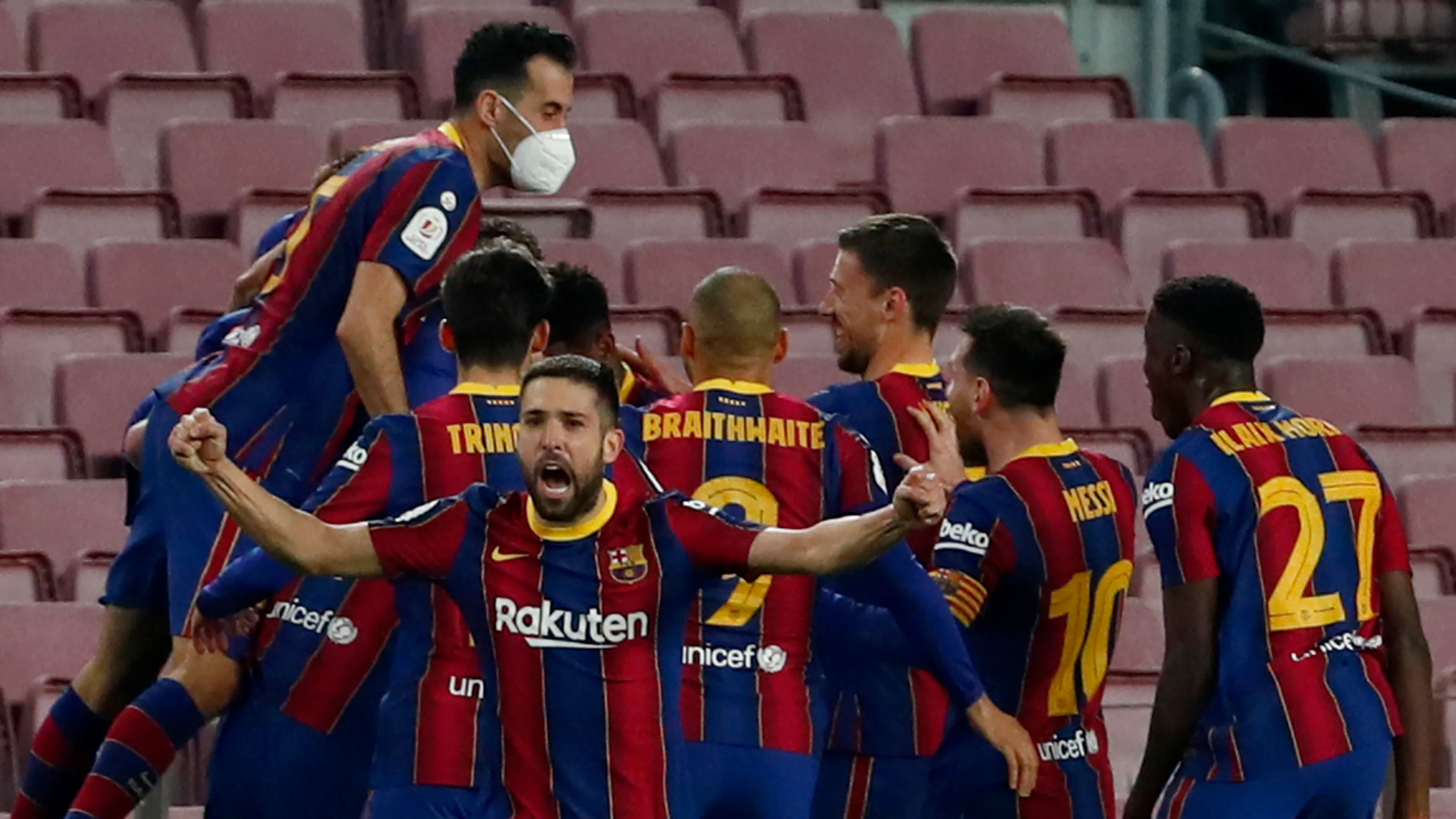 FC Barcelona na verlenging naar finale Copa del Rey