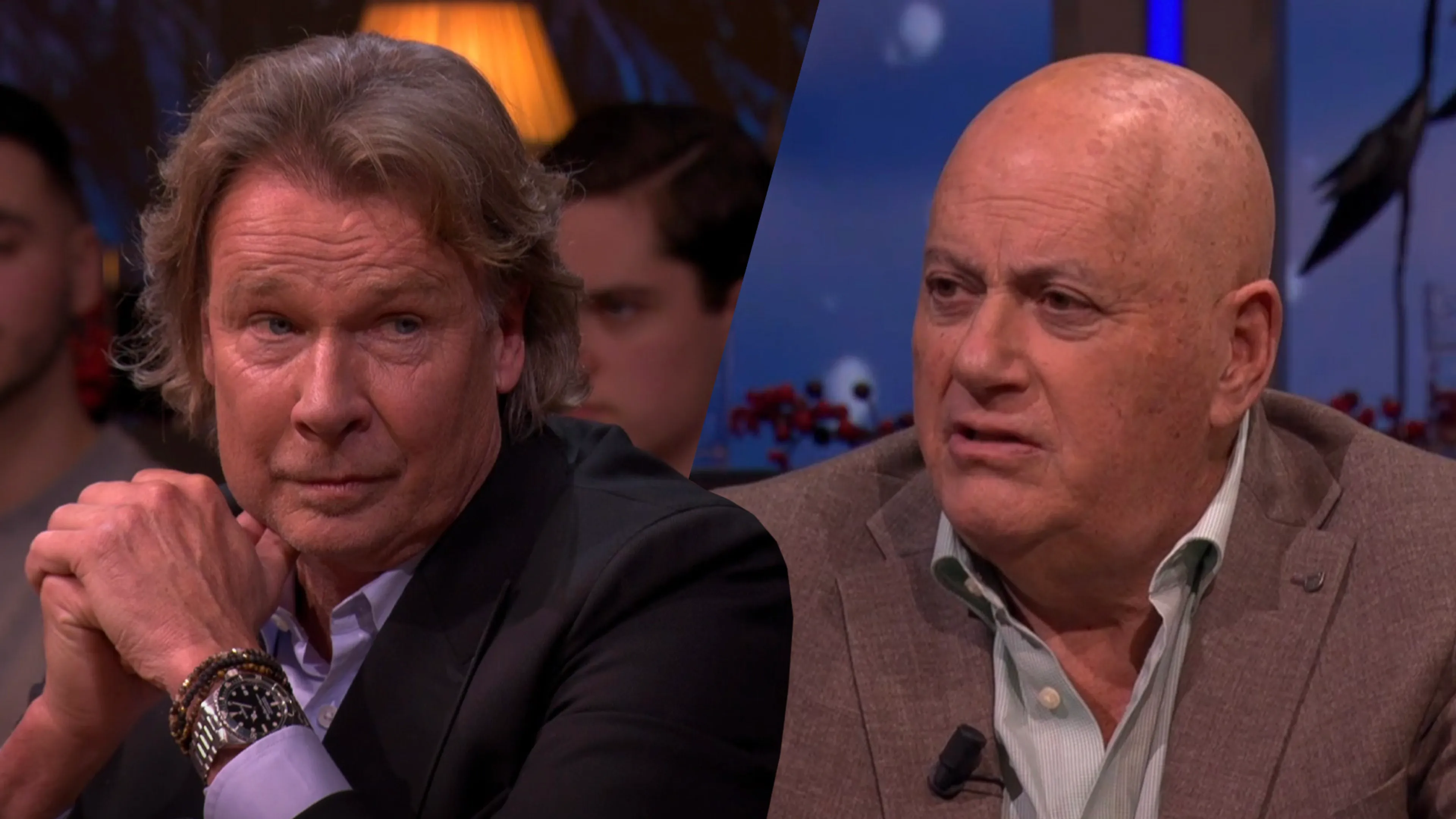 Jack van Gelder spreekt Hans Kraay jr. toe over mogelijke terugkeer bij Vandaag Inside