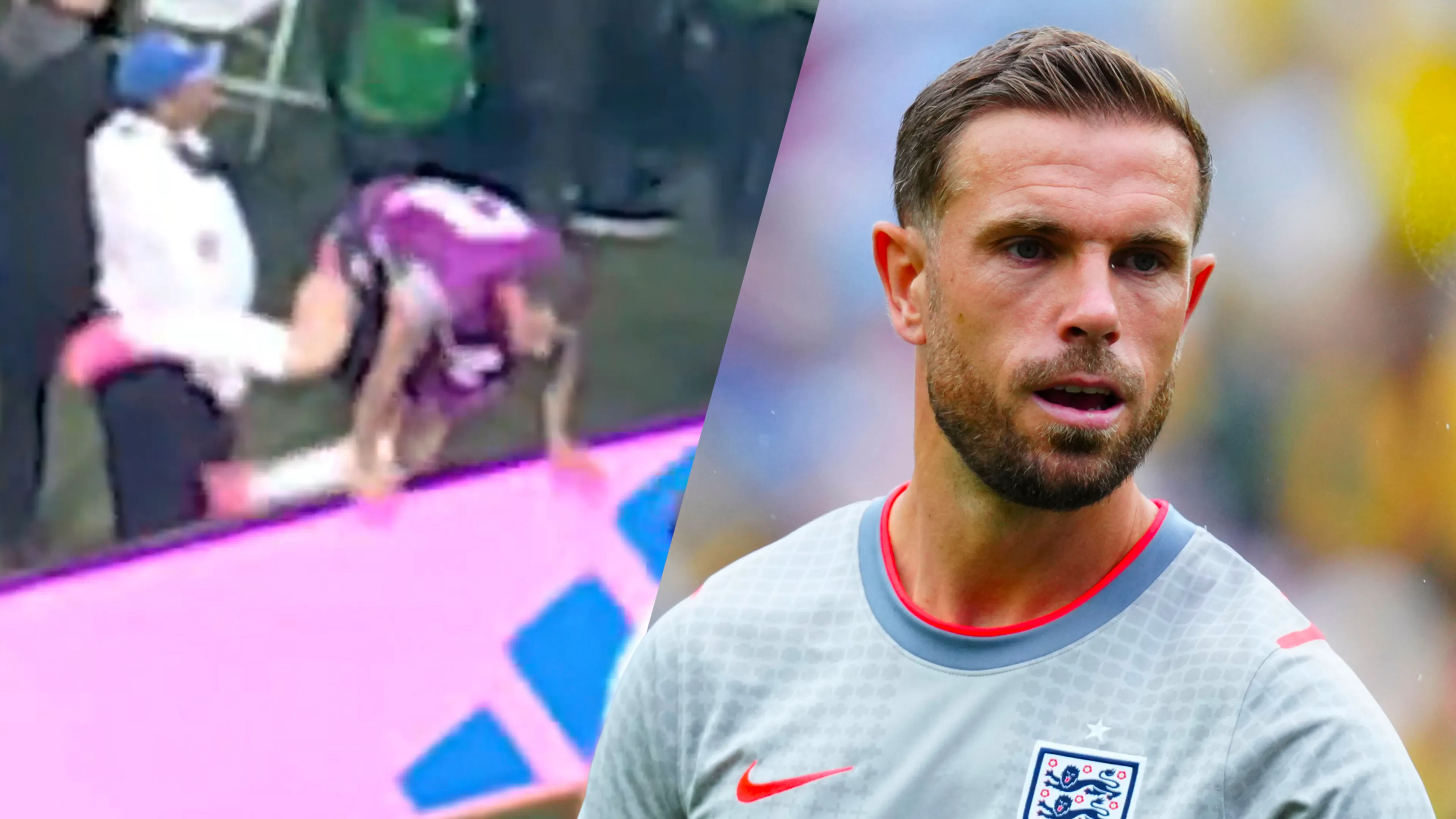 Pijnlijk: Jordan Henderson loopt na WK-duel blessure op door sprongetje over reclamebord