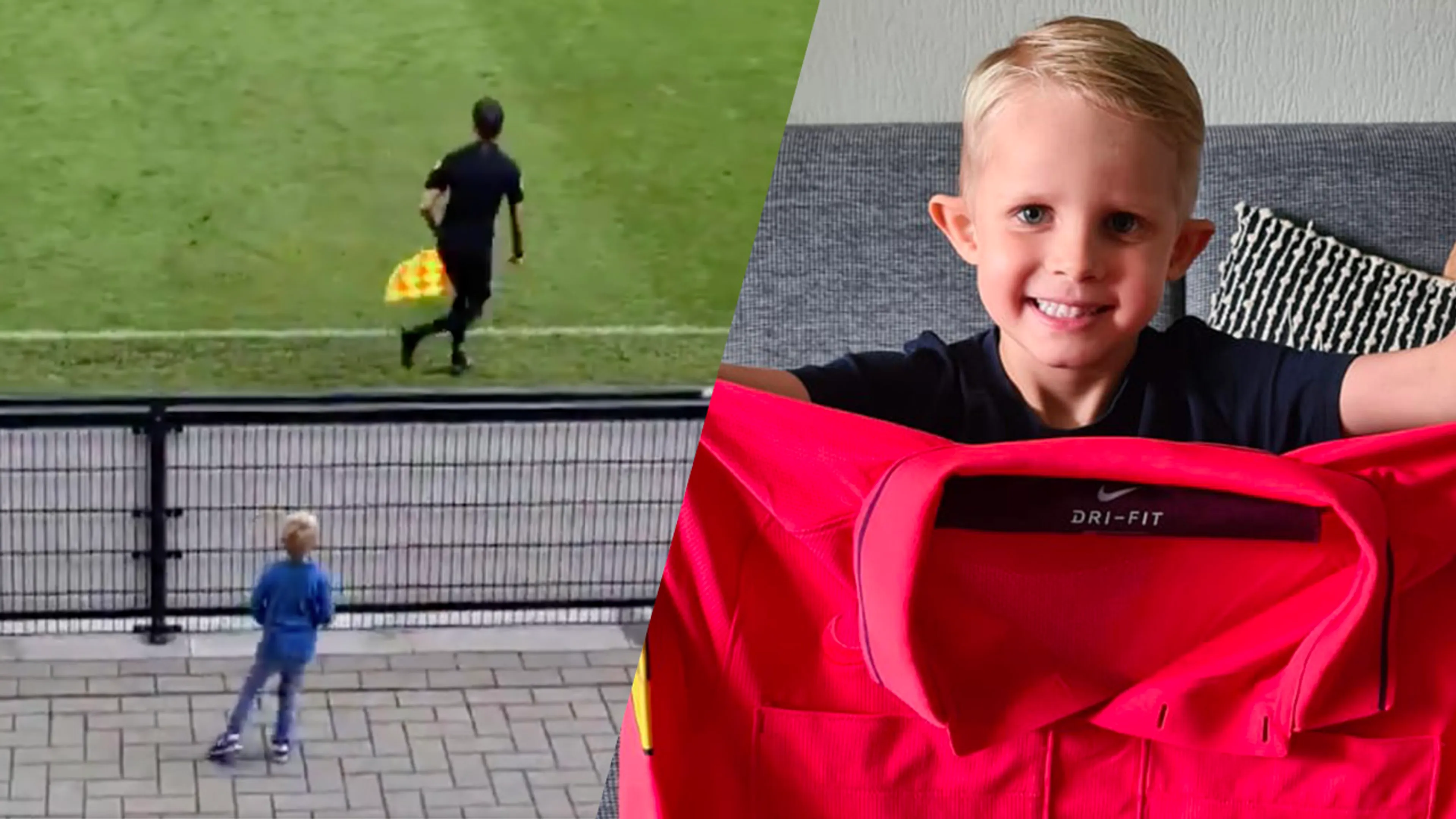 5-jarig grensrechtertje oefent voor later en krijgt speciaal cadeau