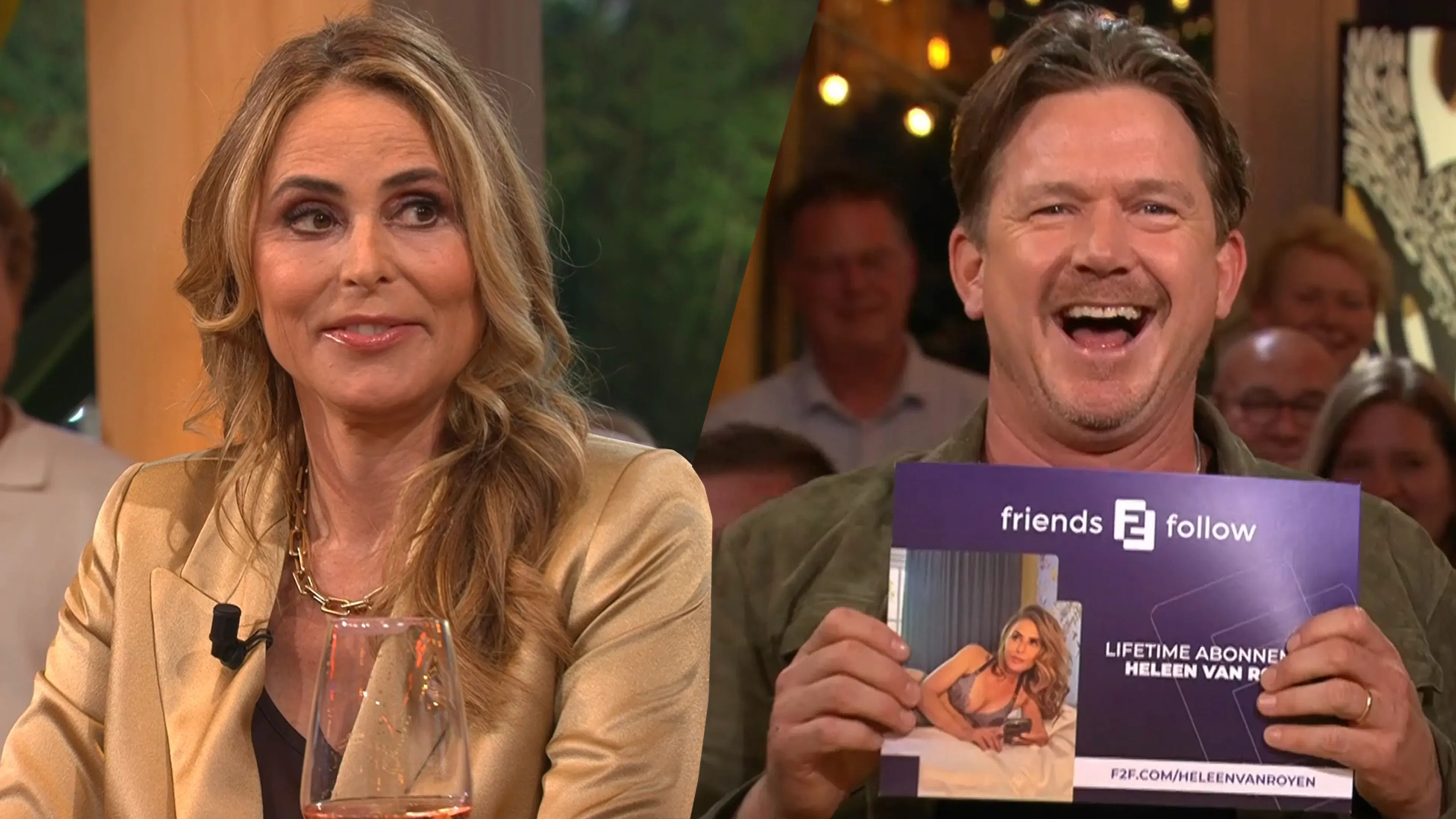 Heleen van Royen geeft Johnny de Mol levenslang gratis toegang tot haar account op 18+-platform