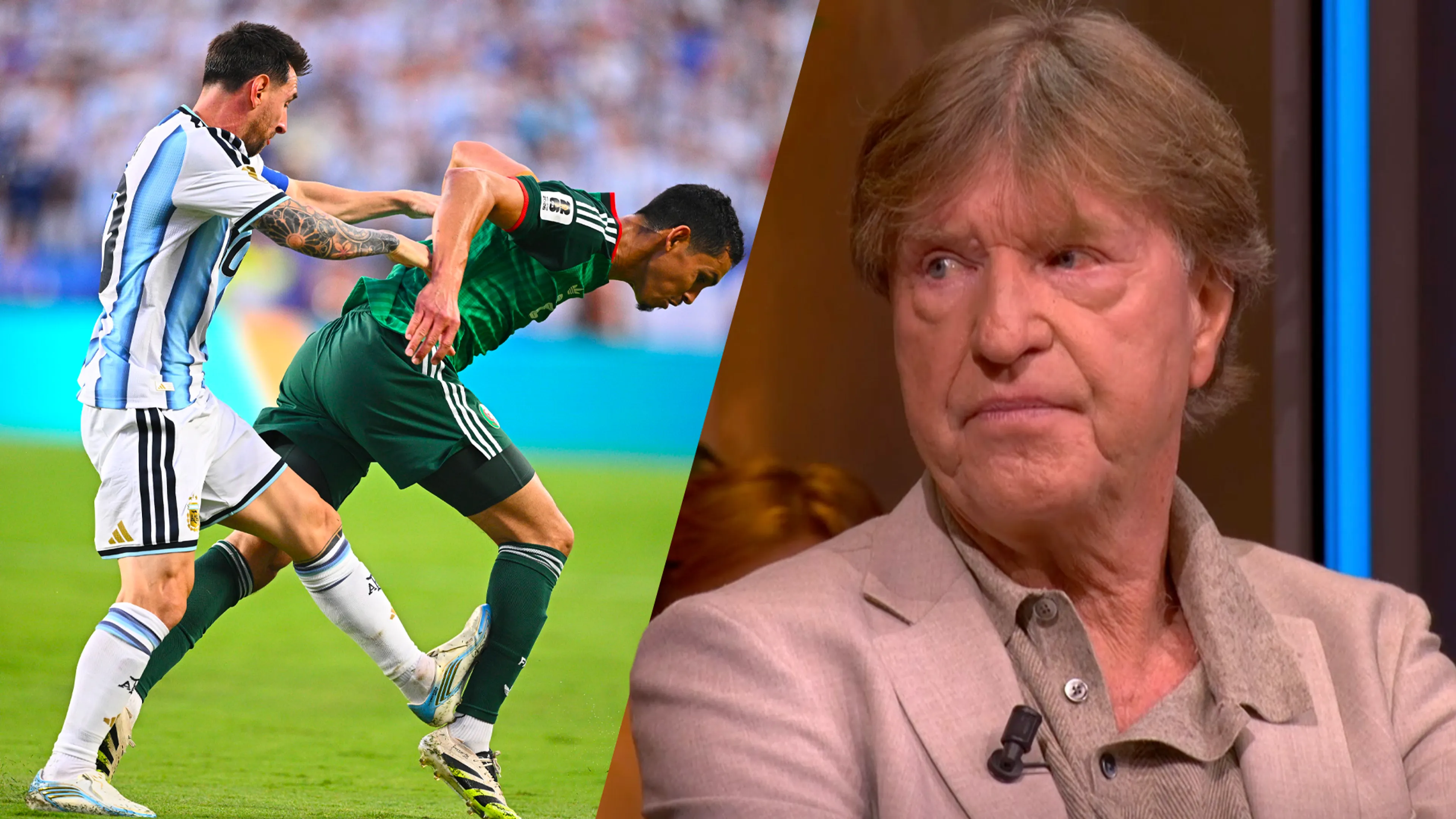Aad de Mos ziet Messi ontsnappen aan rood: 'De grote jongens moeten in het toernooi blijven'