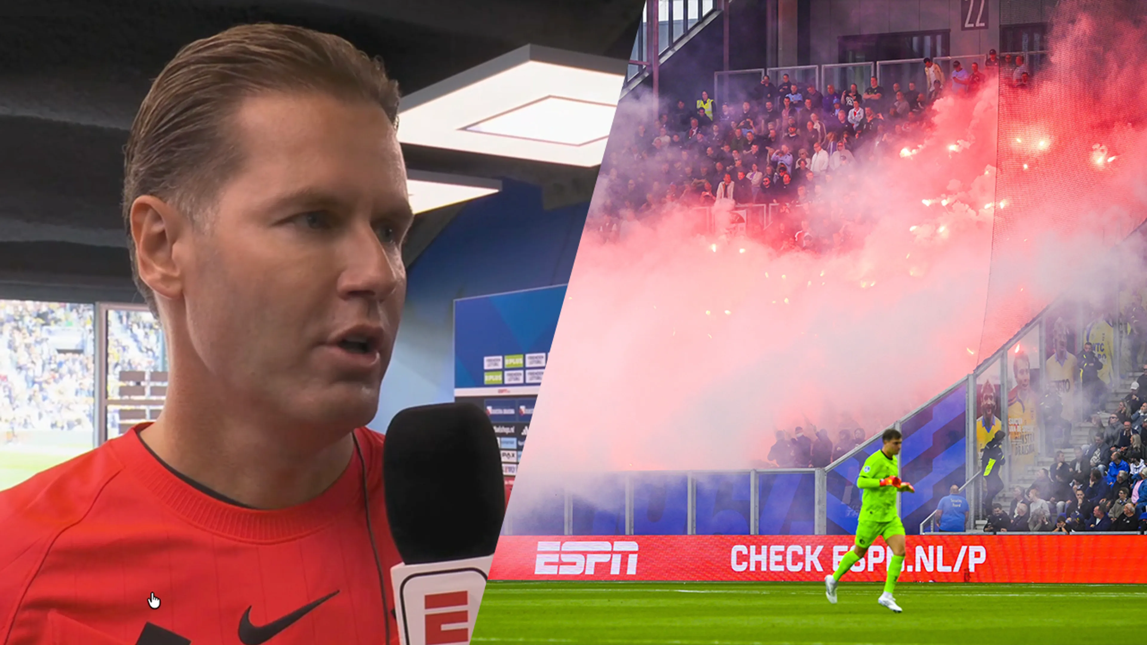 Video: Cambuur-fans geraakt door vuurwerk uit Feyenoord-vak, Makkelie geeft uitleg over staking