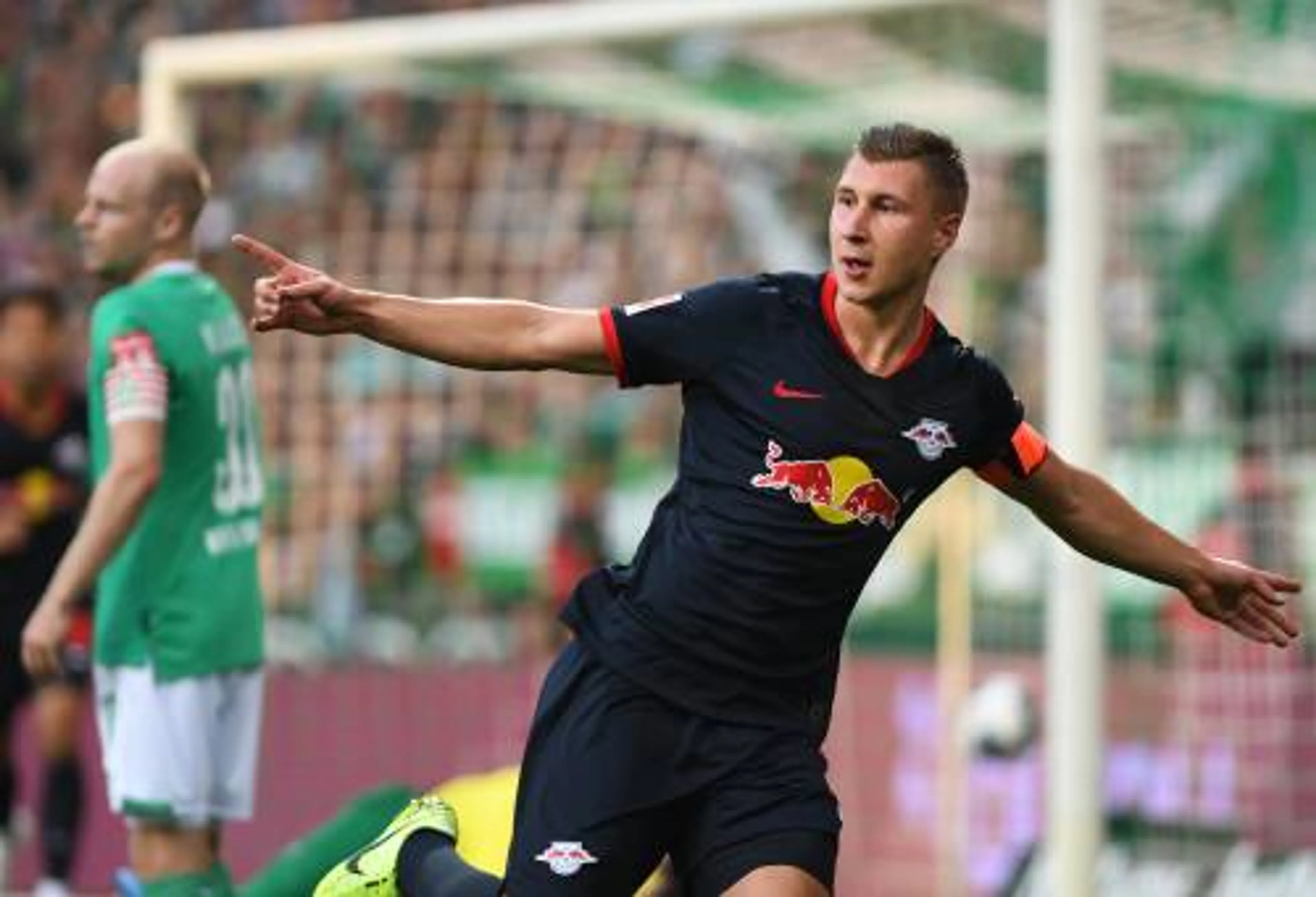 Leipzig weer koploper na zege in Bremen