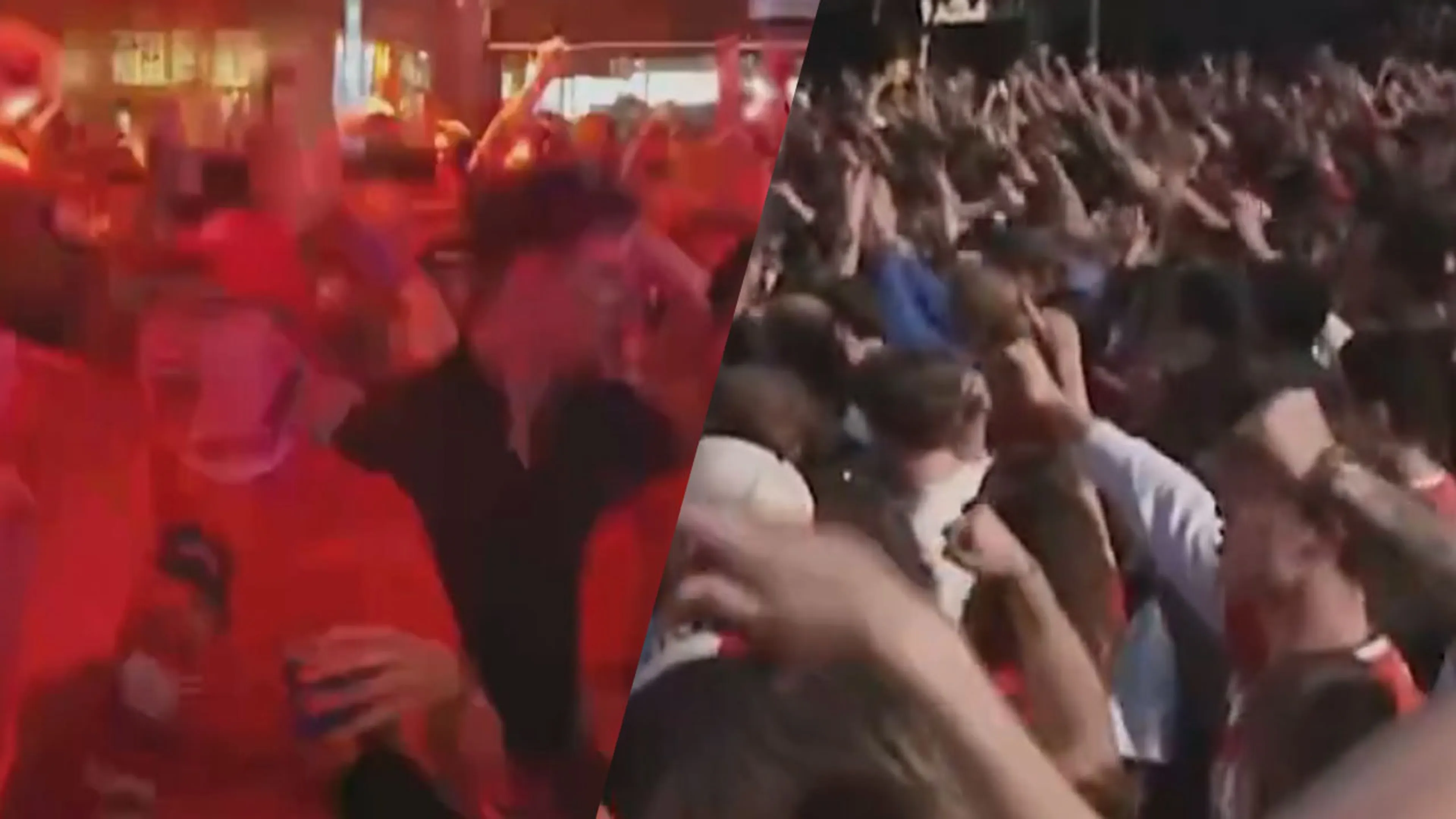 Video: uitzinnige PSV-fans juichen voor Ajax-goal tegen Feyenoord