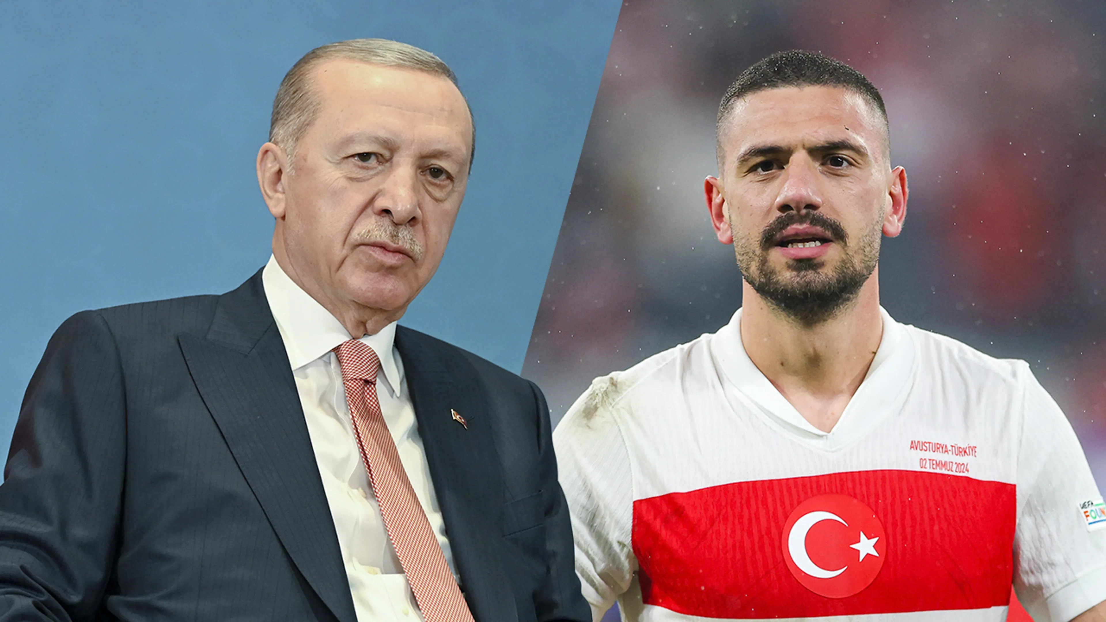 Erdogan woest op UEFA om schorsing Demiral: 'Duitsland heeft ook een adelaar op het shirt'