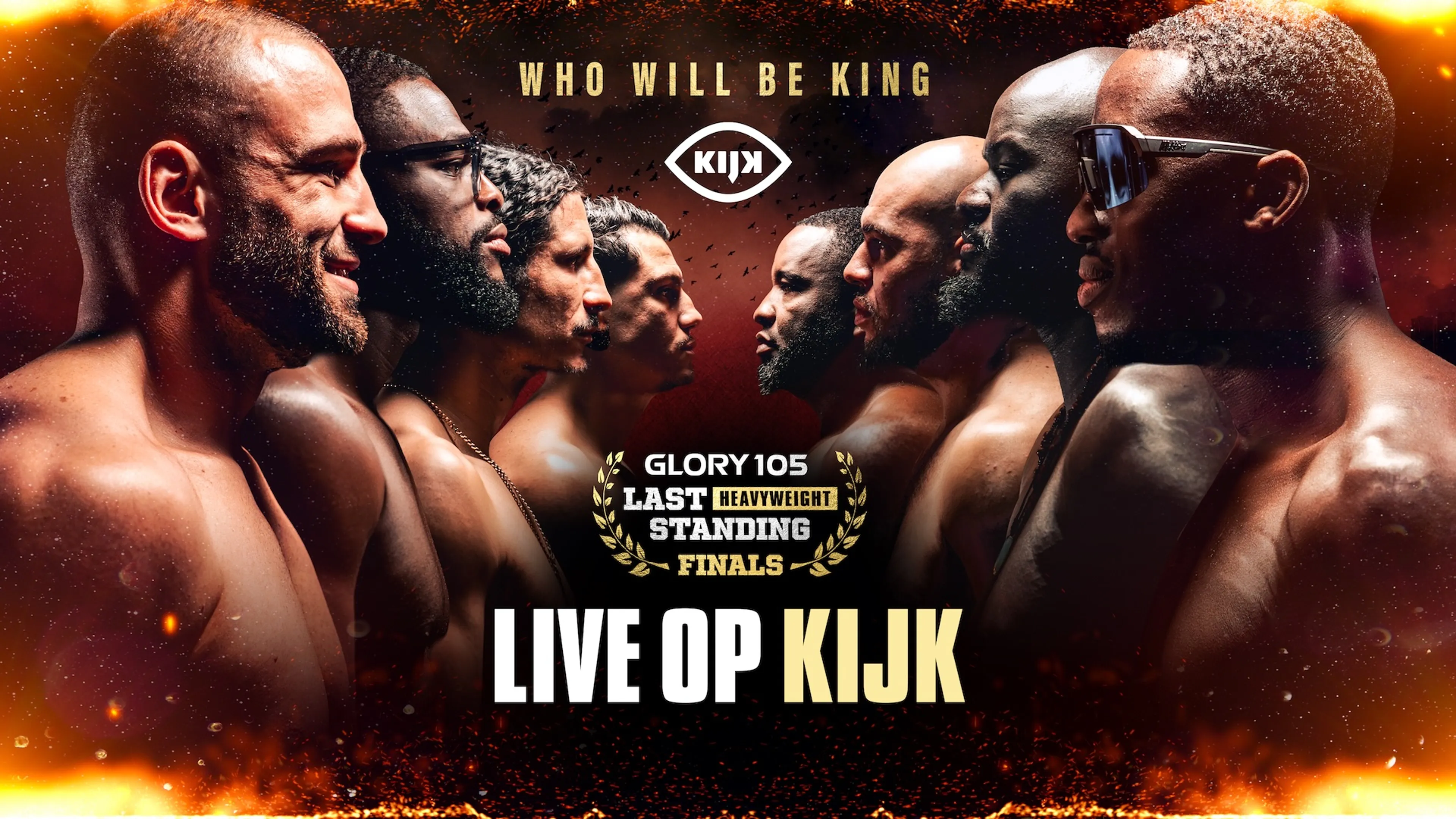 Zo kijk je zaterdag live naar GLORY 105!