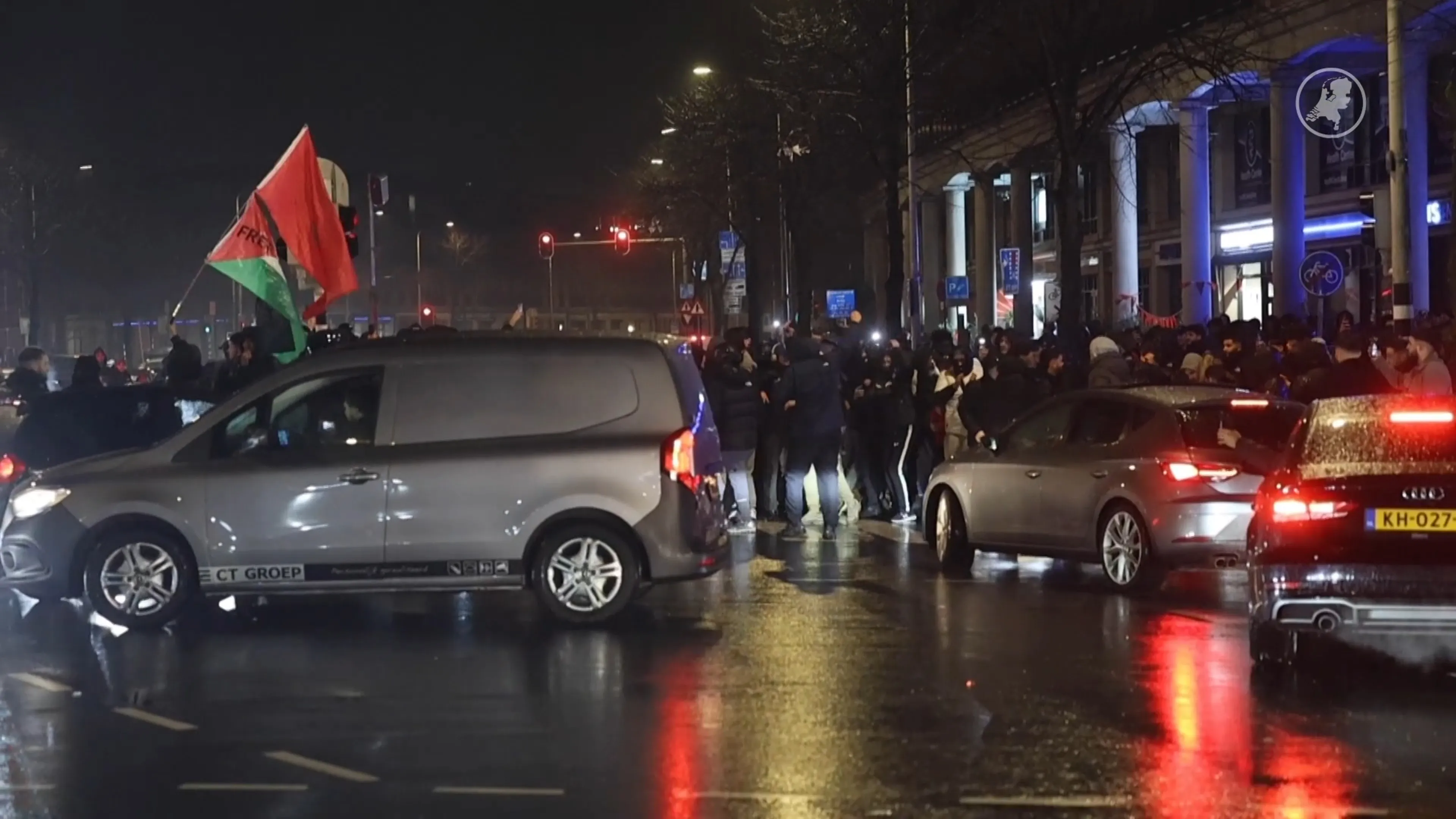 Feest Marokkaanse fans Den Haag slaat om: politie grijpt in
