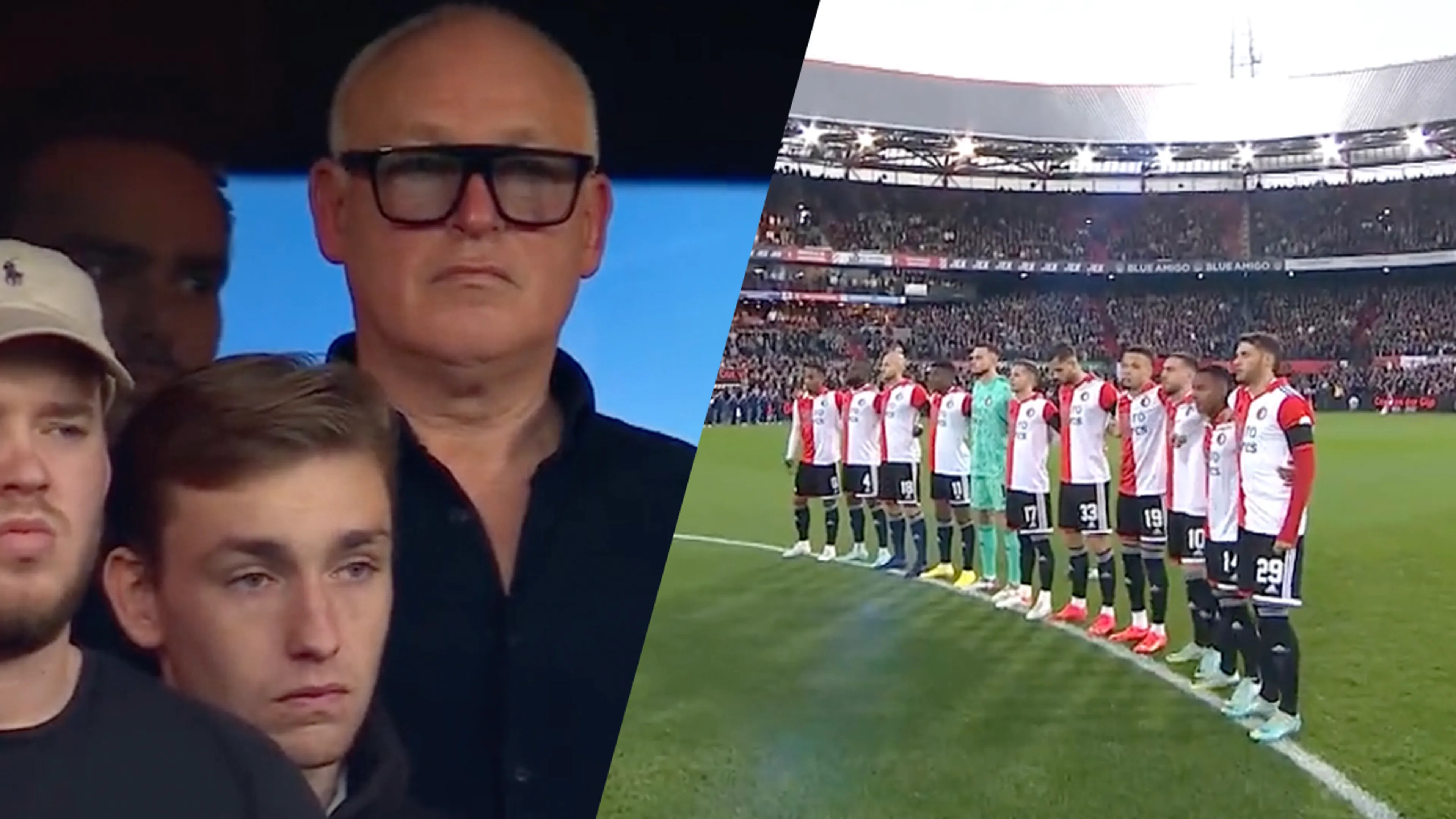 Video: indrukwekkende minuut stilte in De Kuip voor overleden Cor van der Gijp