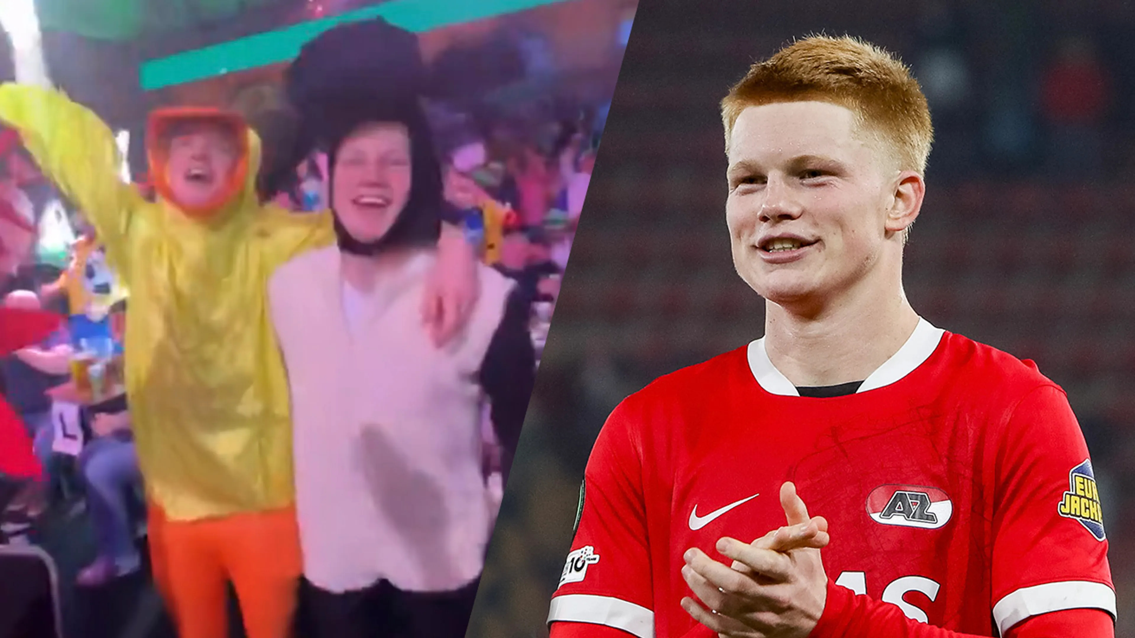 Zien: AZ-speler Kees Smit gaat in opvallende outfit helemaal los bij WK Darts