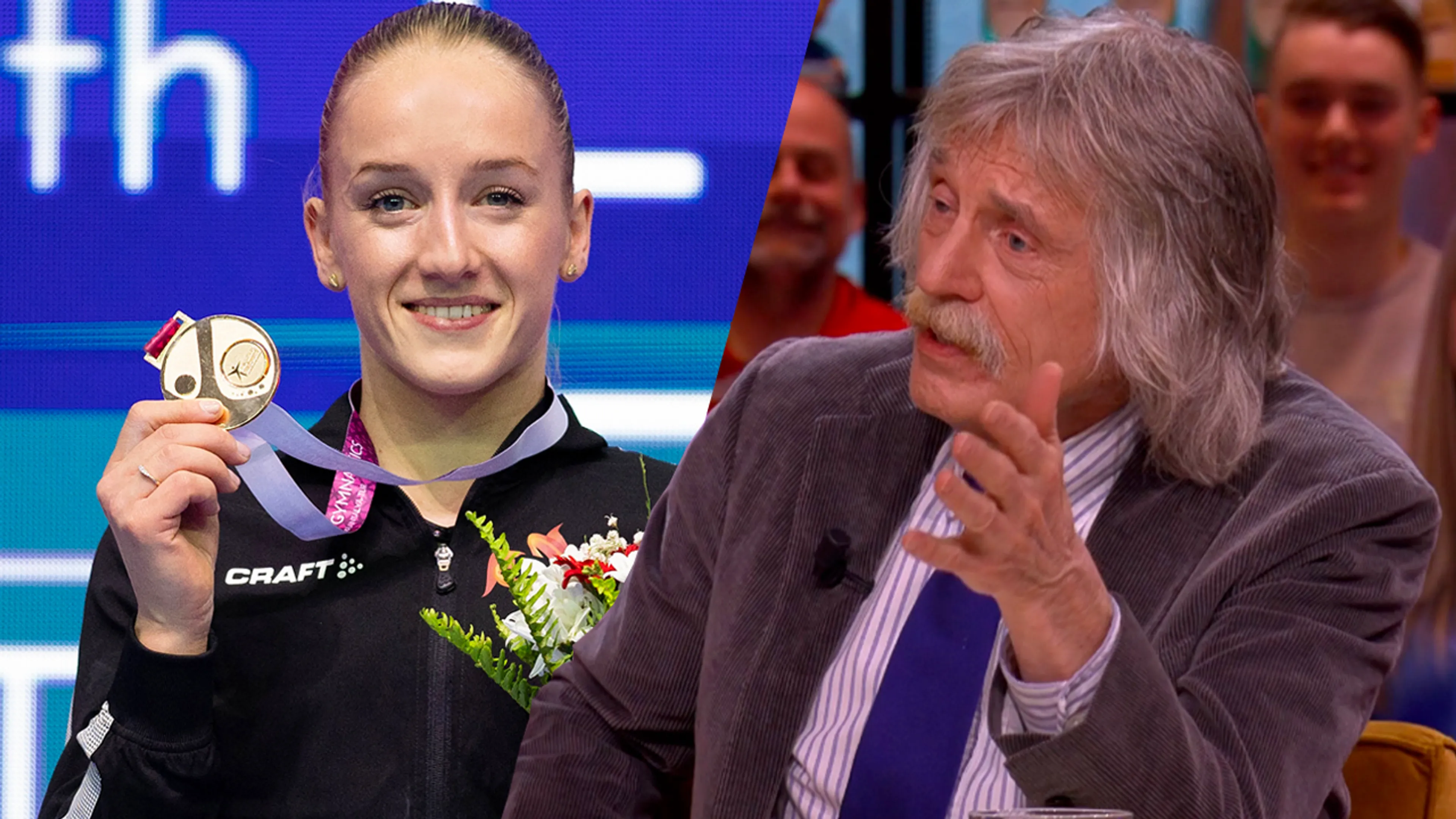 Johan heeft tip voor turnster Sanne Wevers: 'Ga leven, laat je eens beffen'
