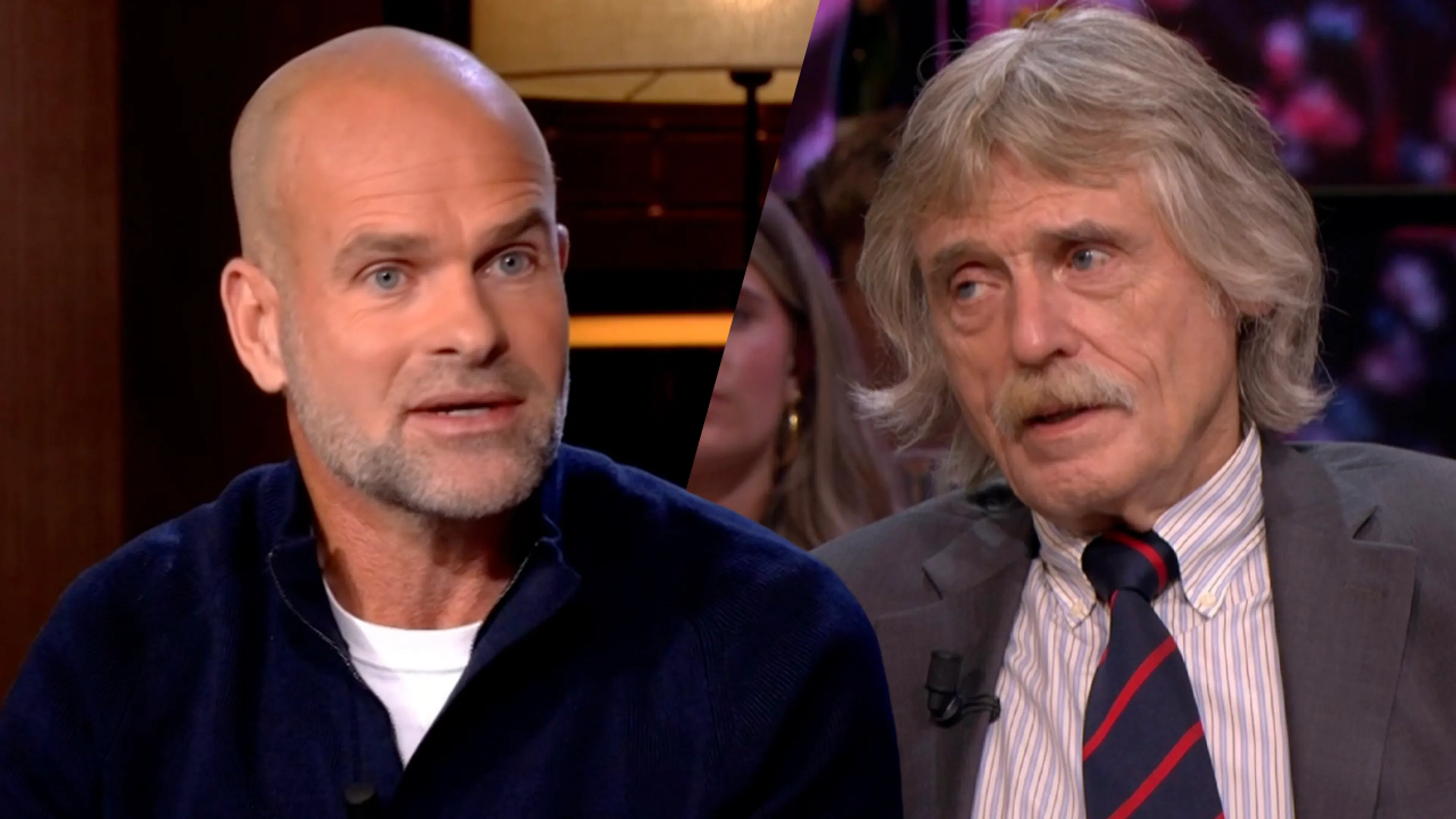 Johan Derksen hoort suggestie Erben Wennemars voor Ajax-trainer: 'Hij is niet goed bij z'n hoofd!'