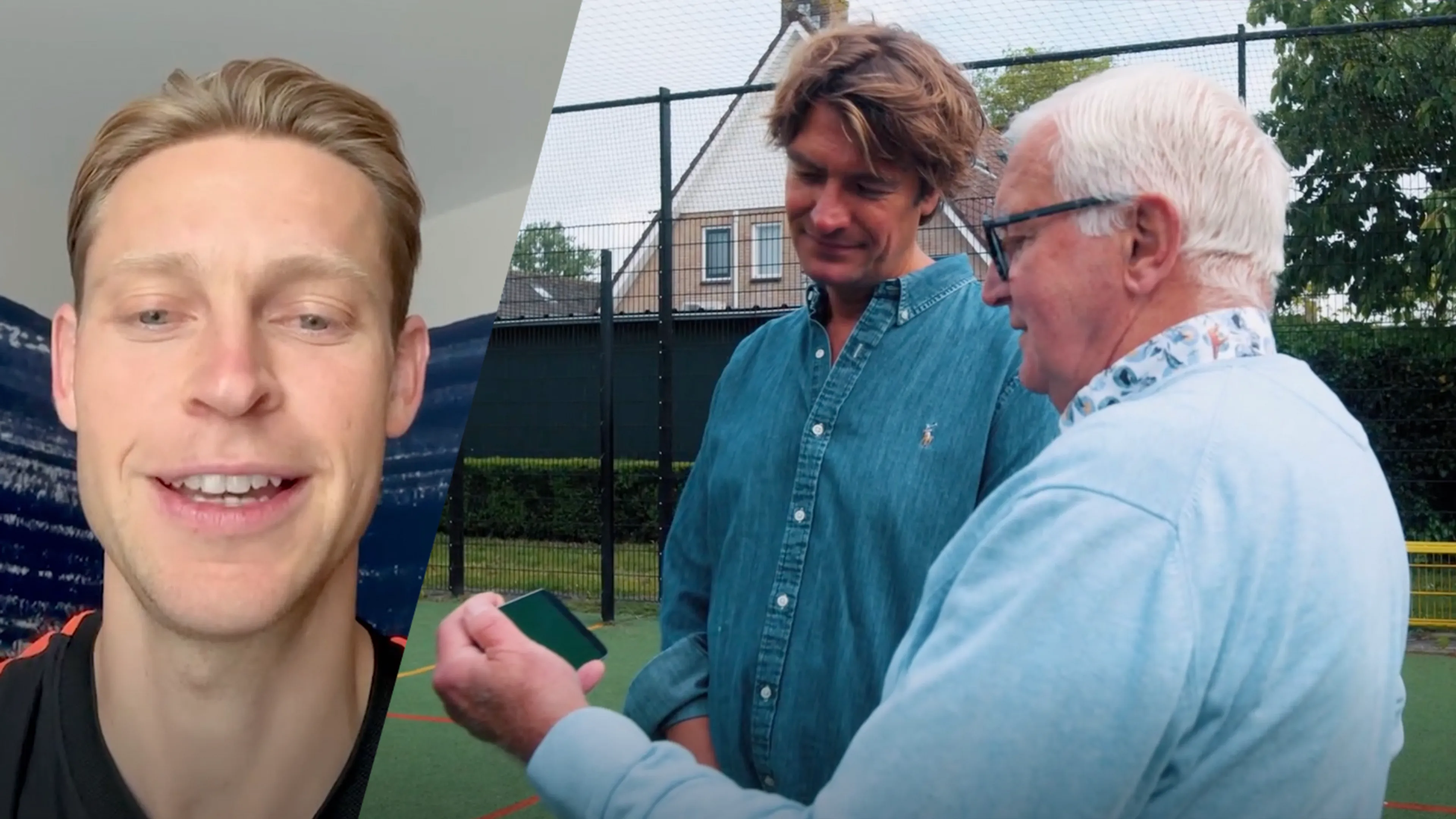 Opa van Frenkie de Jong krijgt videoboodschap van z'n kleinzoon: 'Ik hou van je en wil je bedanken'