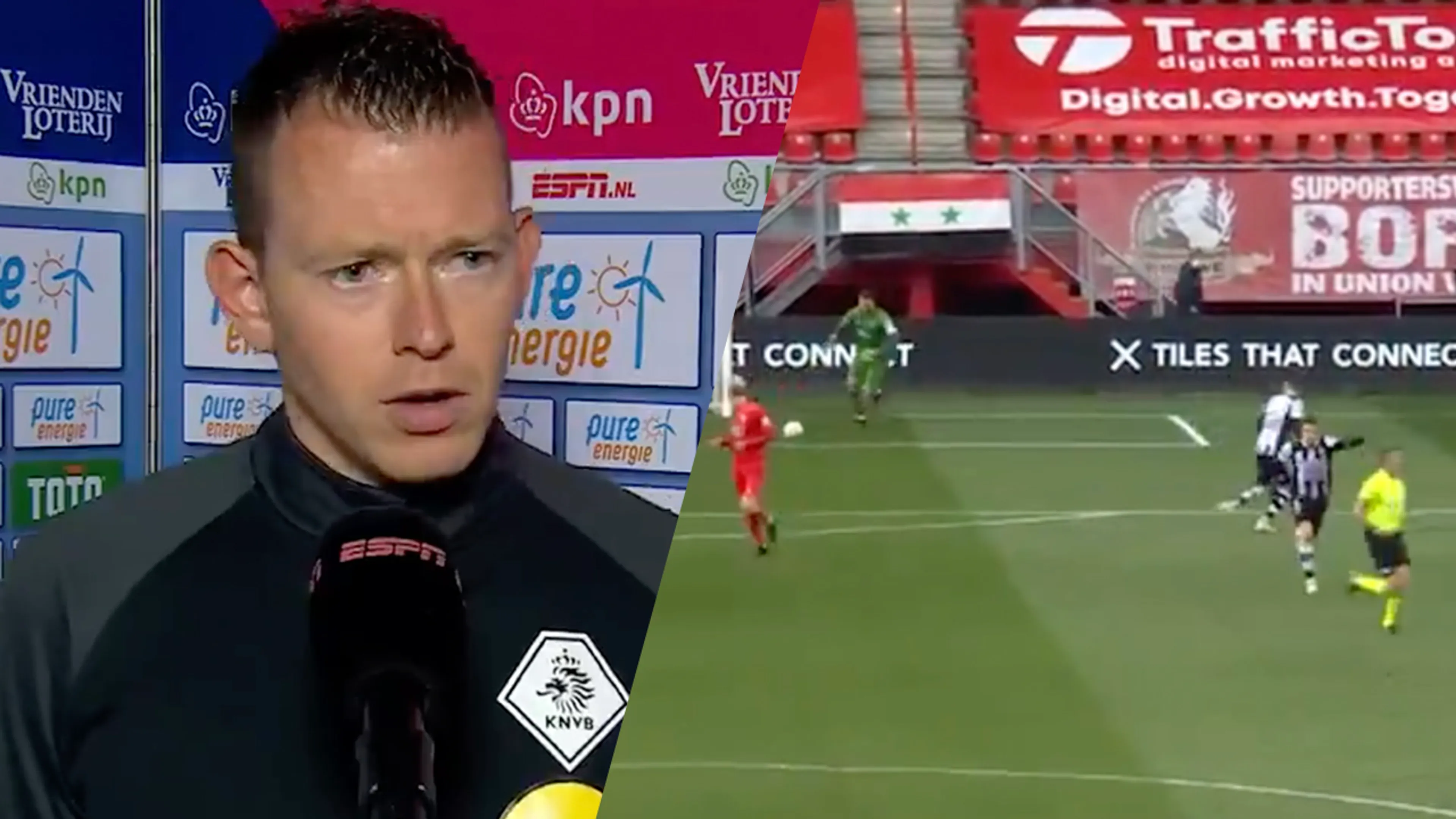 Scheidsrechter Lindhout diep door het stof na fout bij Twente - Heracles: 'Die fout reken ik mezelf aan'